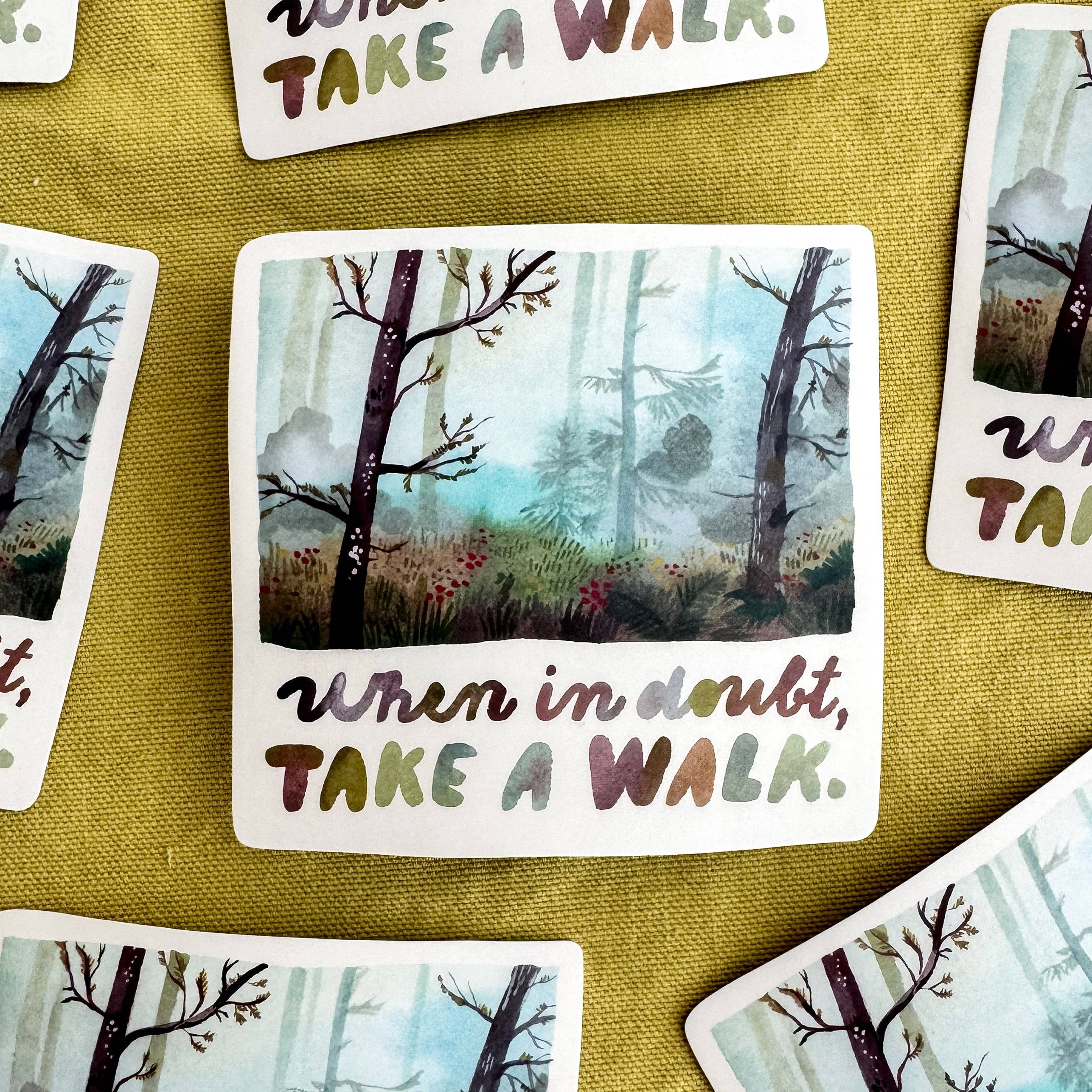 Take A Walk Vinyl Sticker