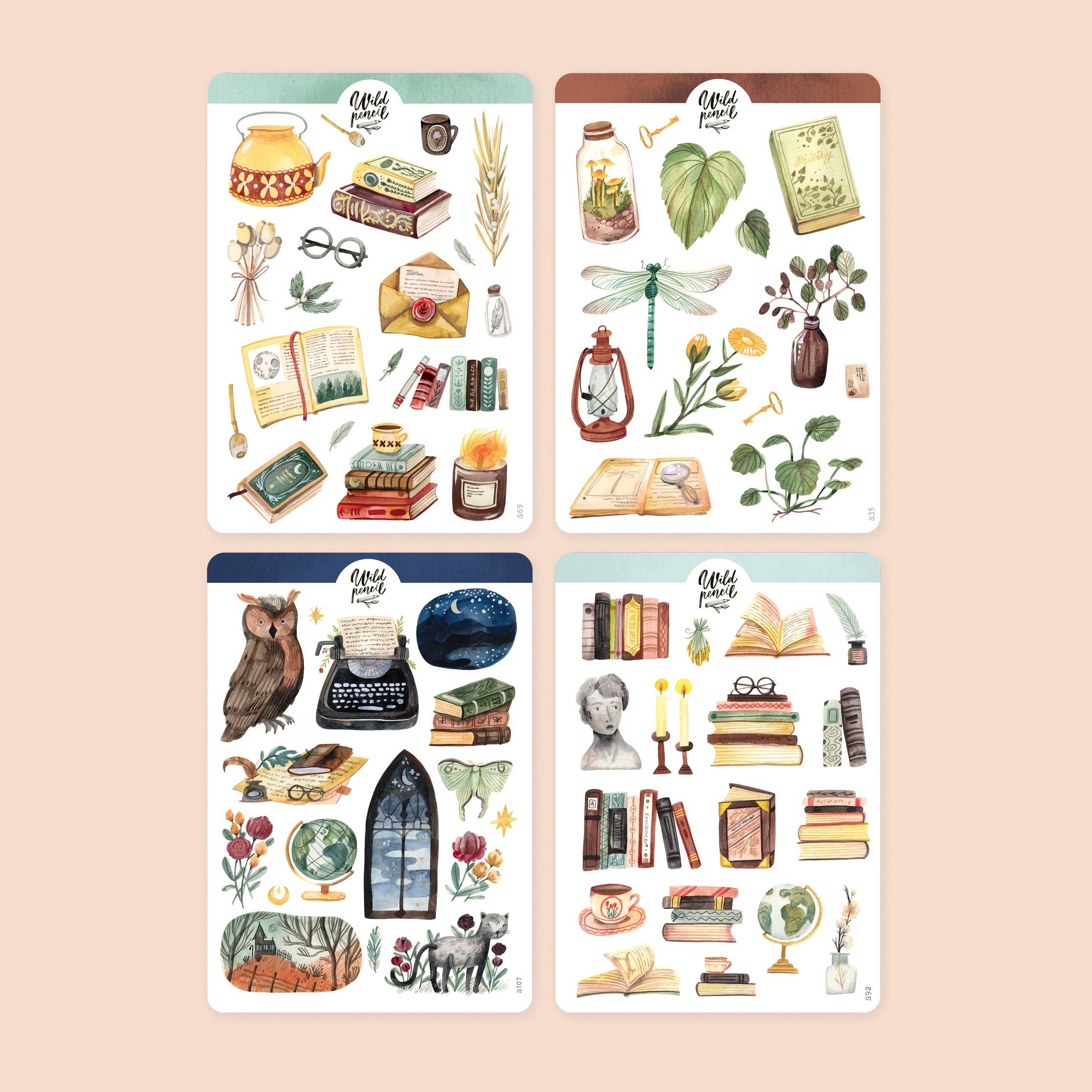 The Quiet Library Sticker Sheet Bundle