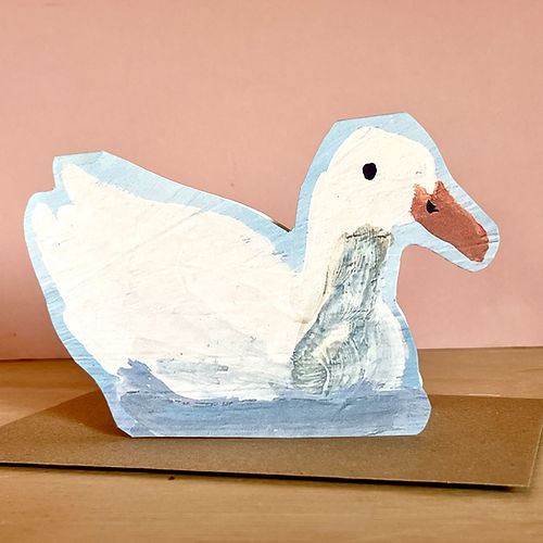 Swimming Duck Card