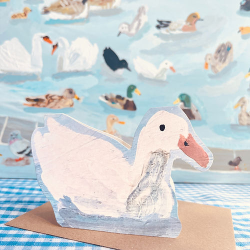 Swimming Duck Card