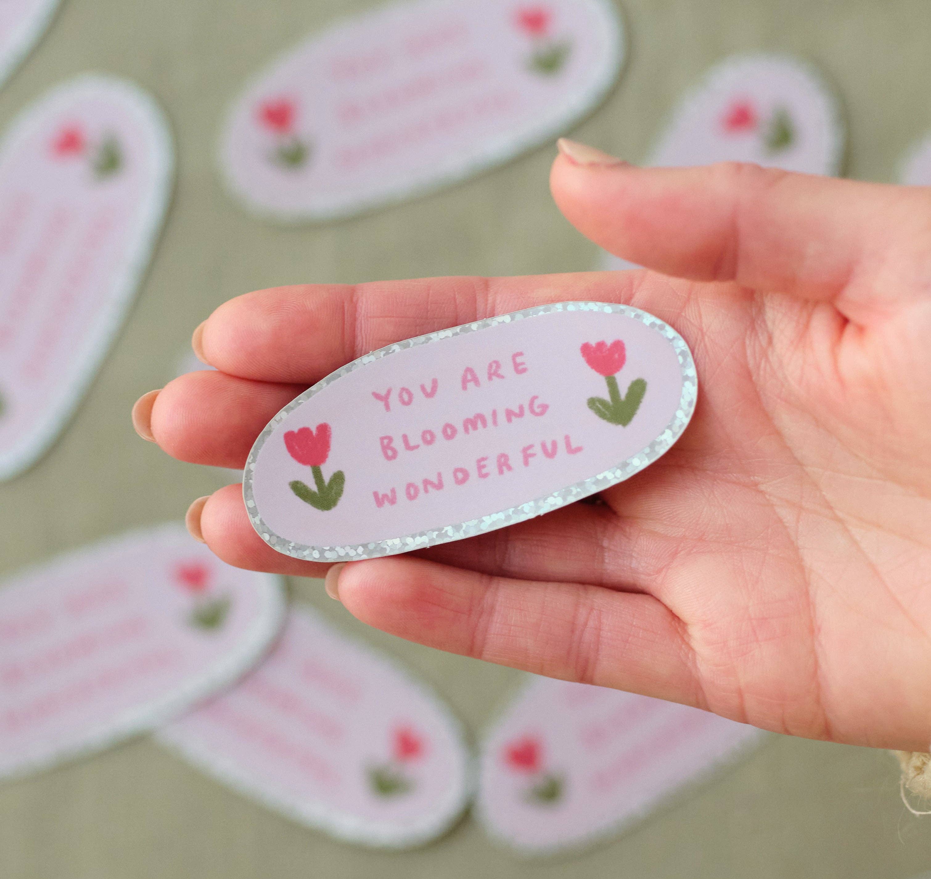 Blooming Wonderful Holographic Sticker