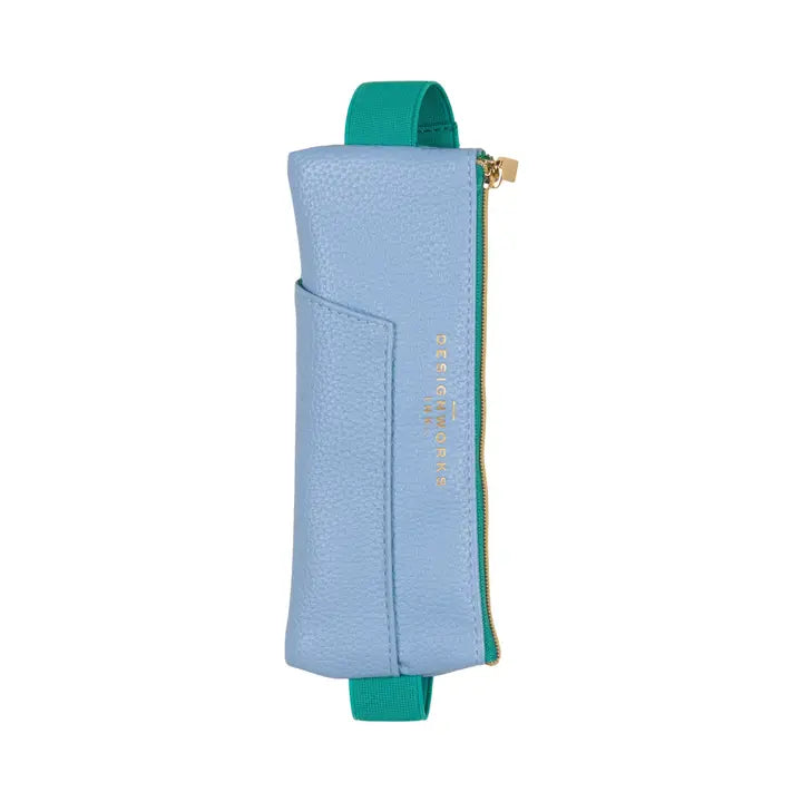 Pen Pouch - Light Blue & Green