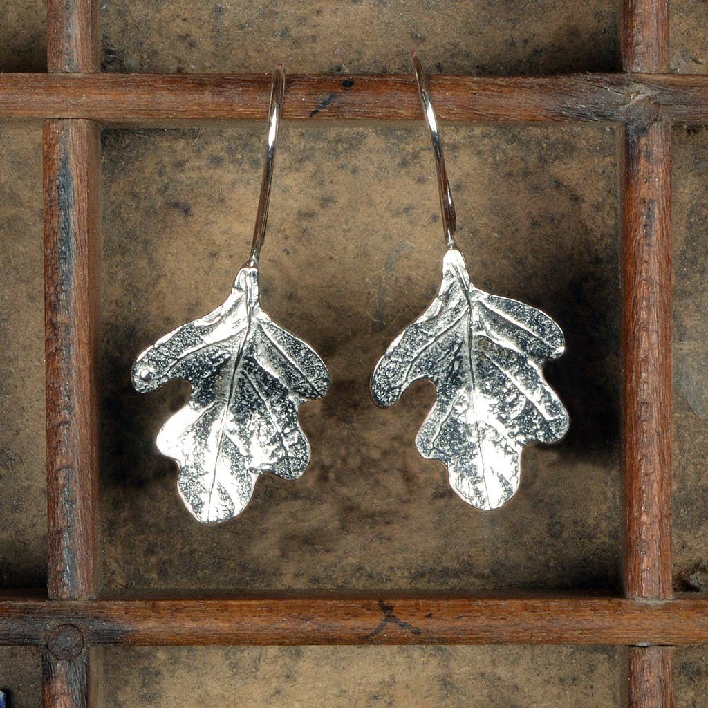 Oak Leaf Drop Earrings