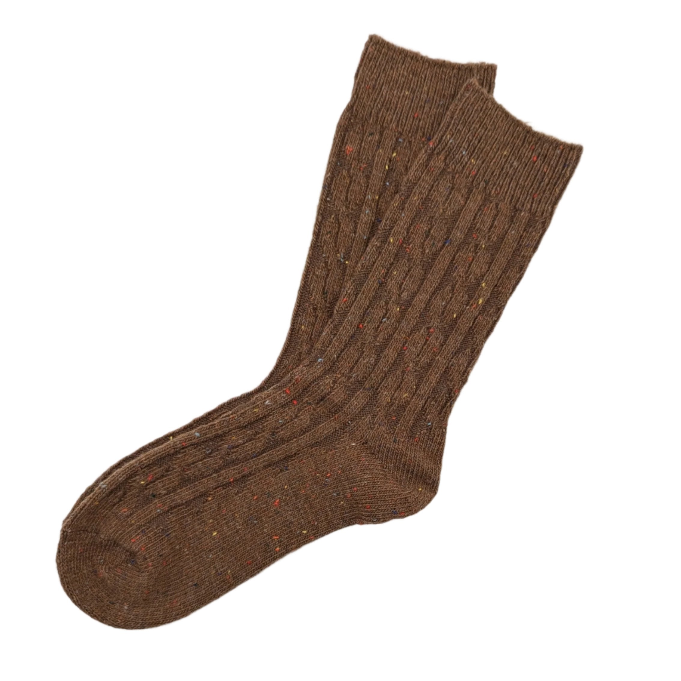 Cable Knit Speckle Socks