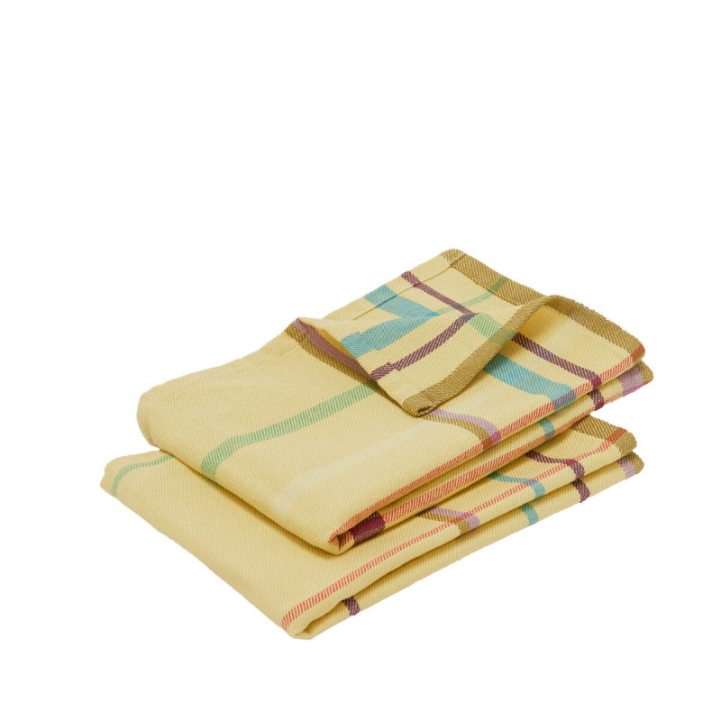 Yellow Coffee Tea Towels - Set Of Two