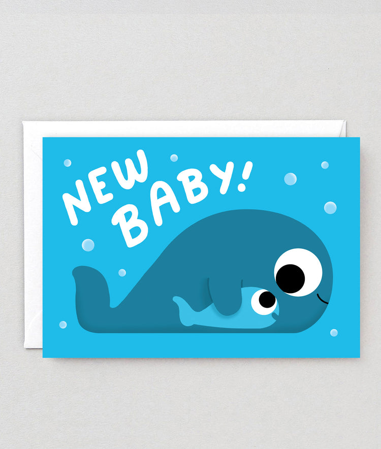 Whale New Baby Card
