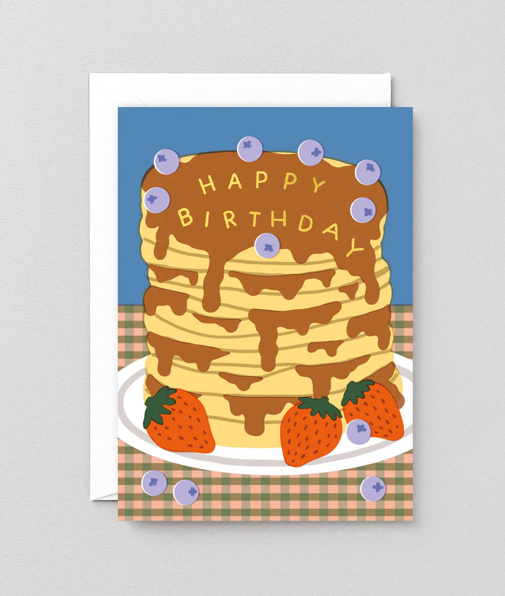 Pancakes Happy Birthday Card