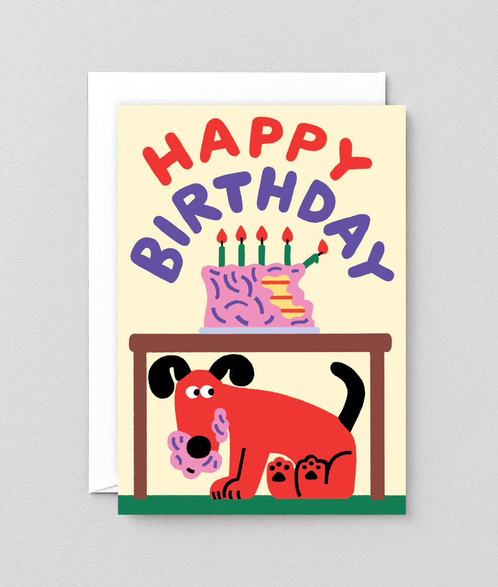 Happy Birthday Dog Ate The Cake Card