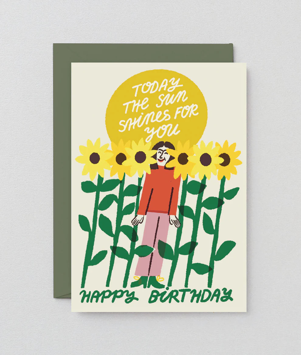 Today The Sun Shines For You Birthday Card