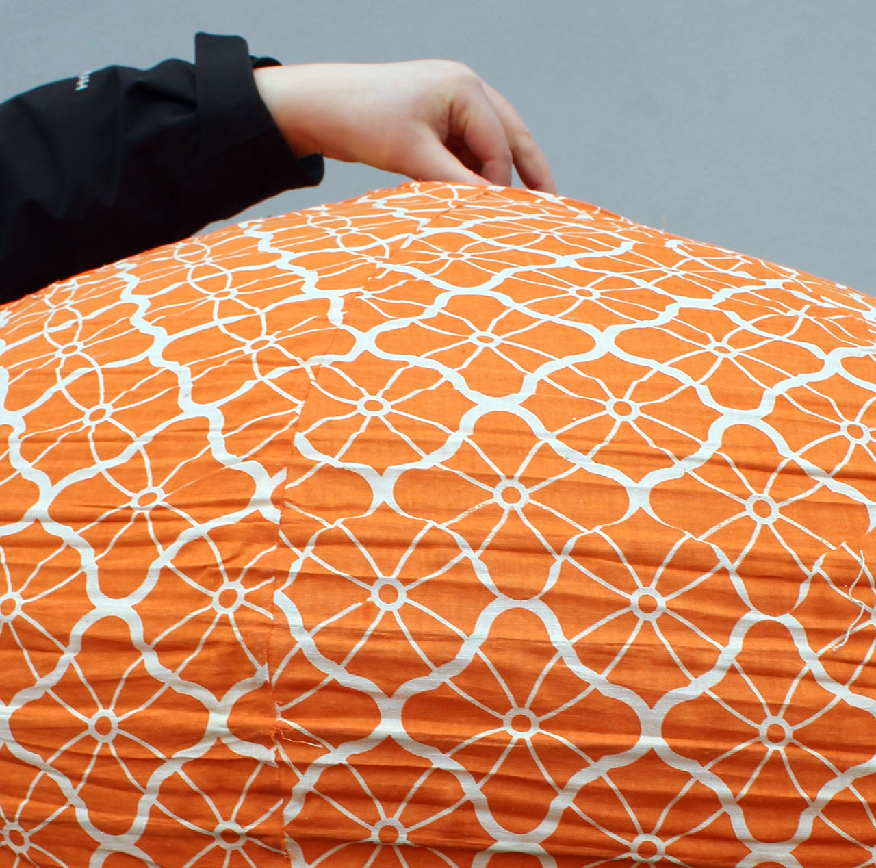 Small 60cm Orange Lotus Cotton Pendant Lampshade