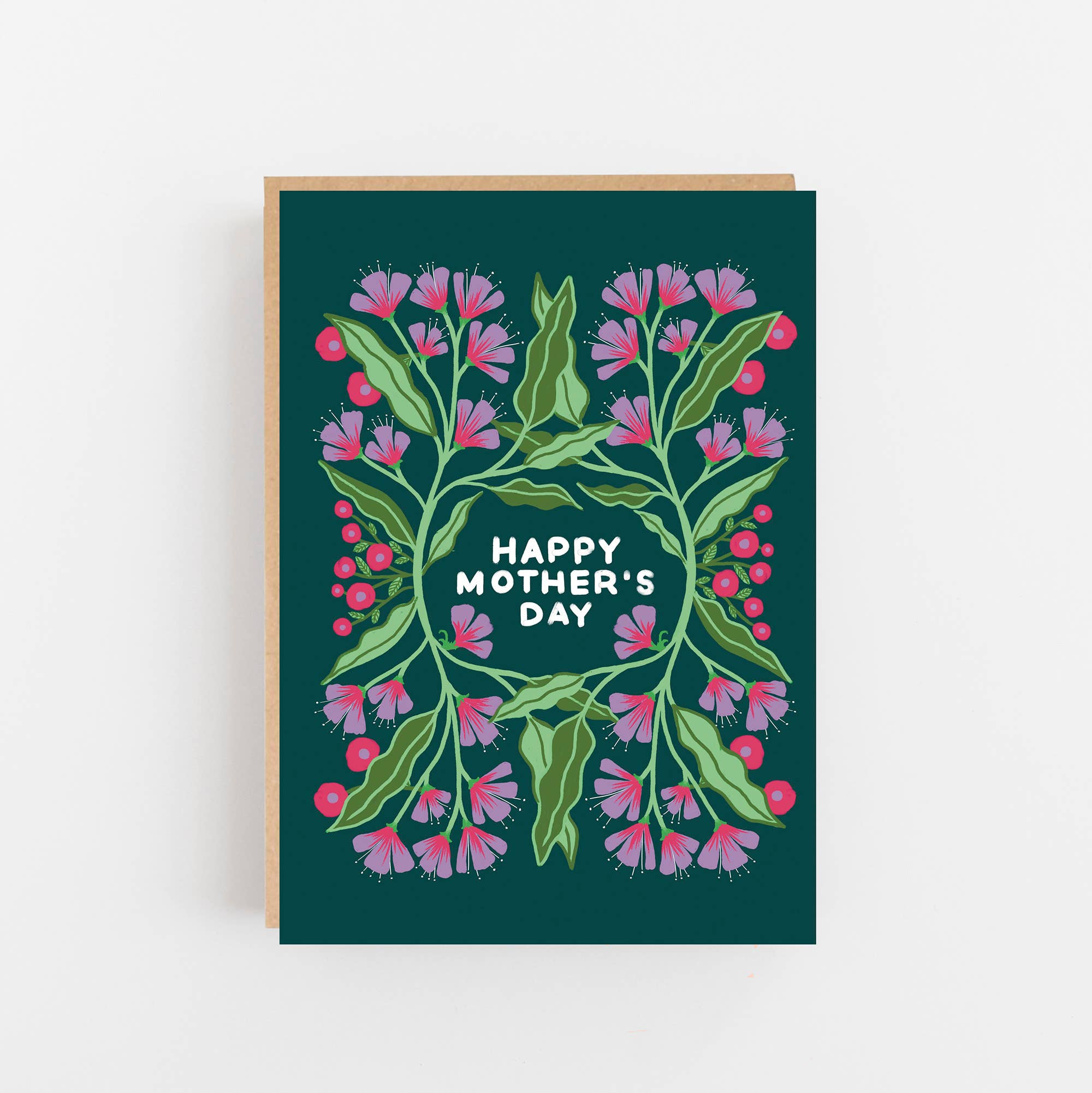 Pink & Green Mother's Day Card