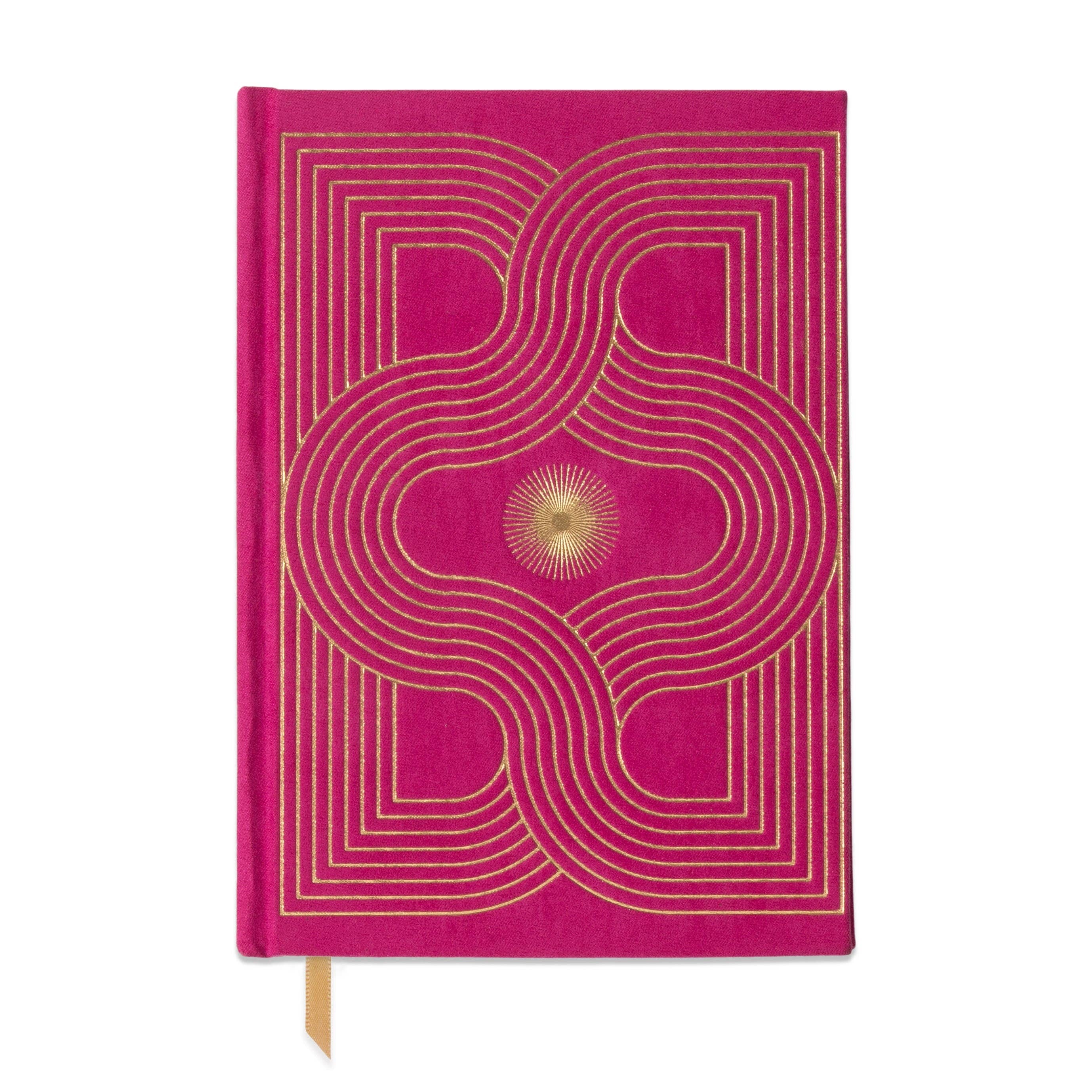 Suedette Hardcover Radiant Journal - Fuchsia