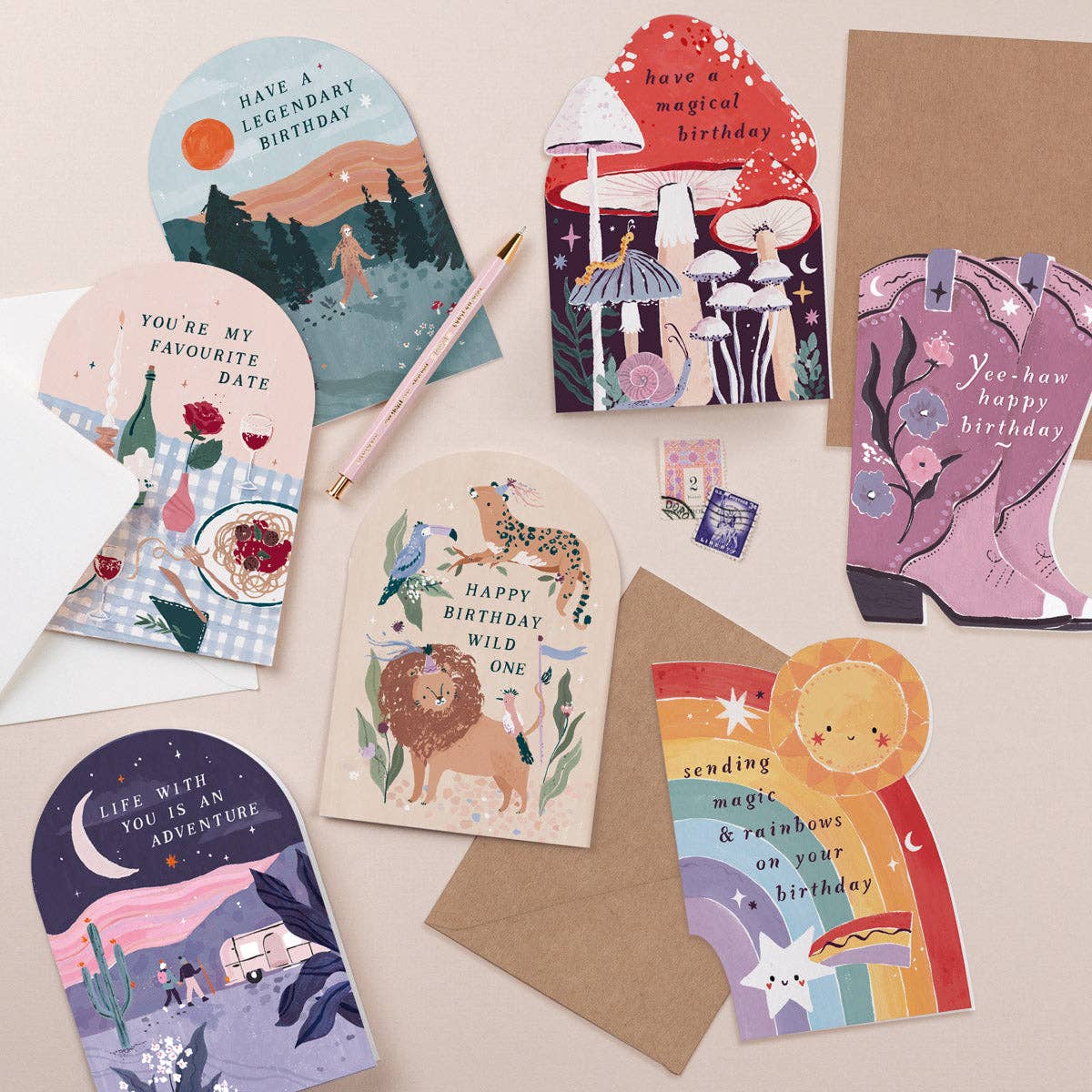 Magic & Rainbows Birthday Card