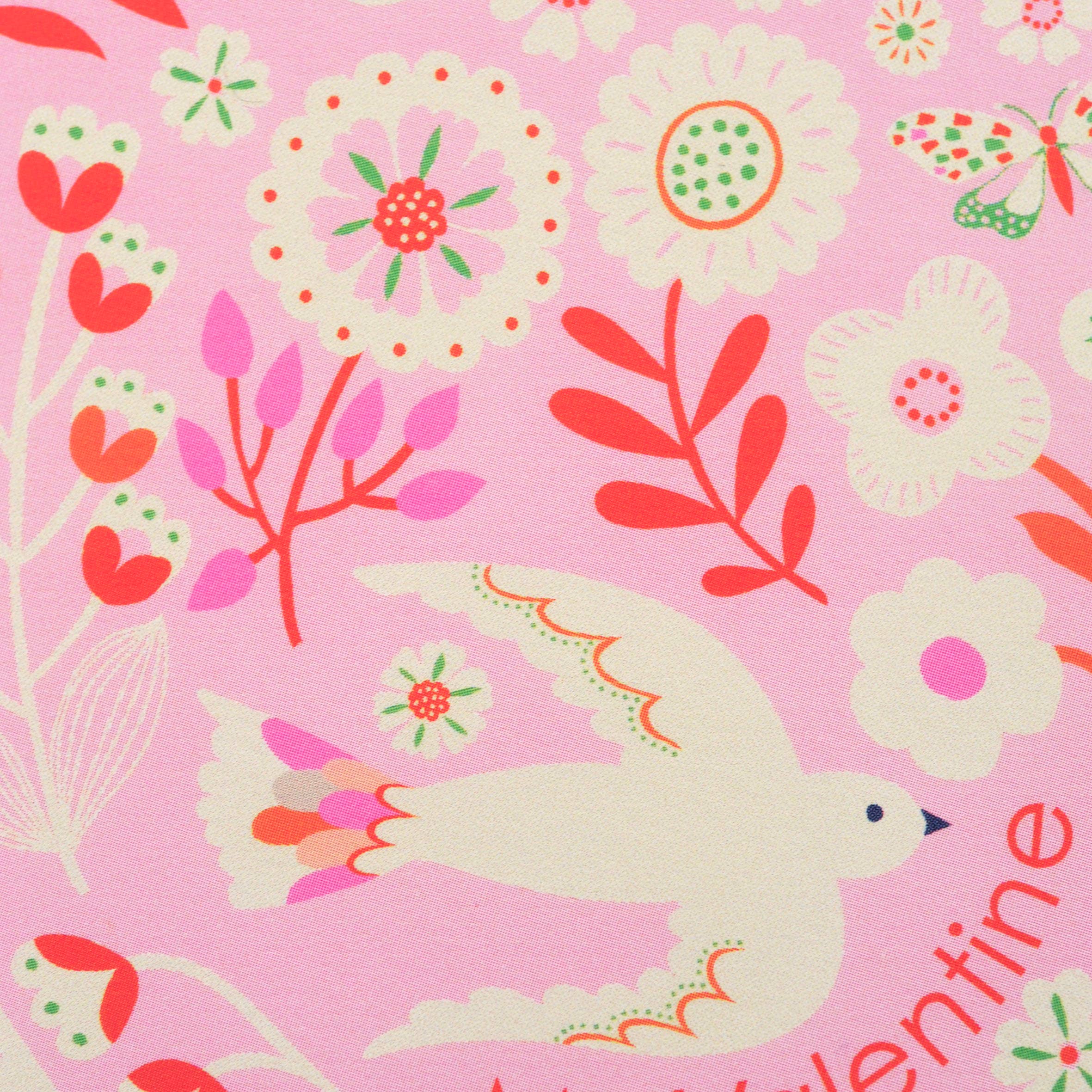 Valentine’s Bird & Floral Border Card