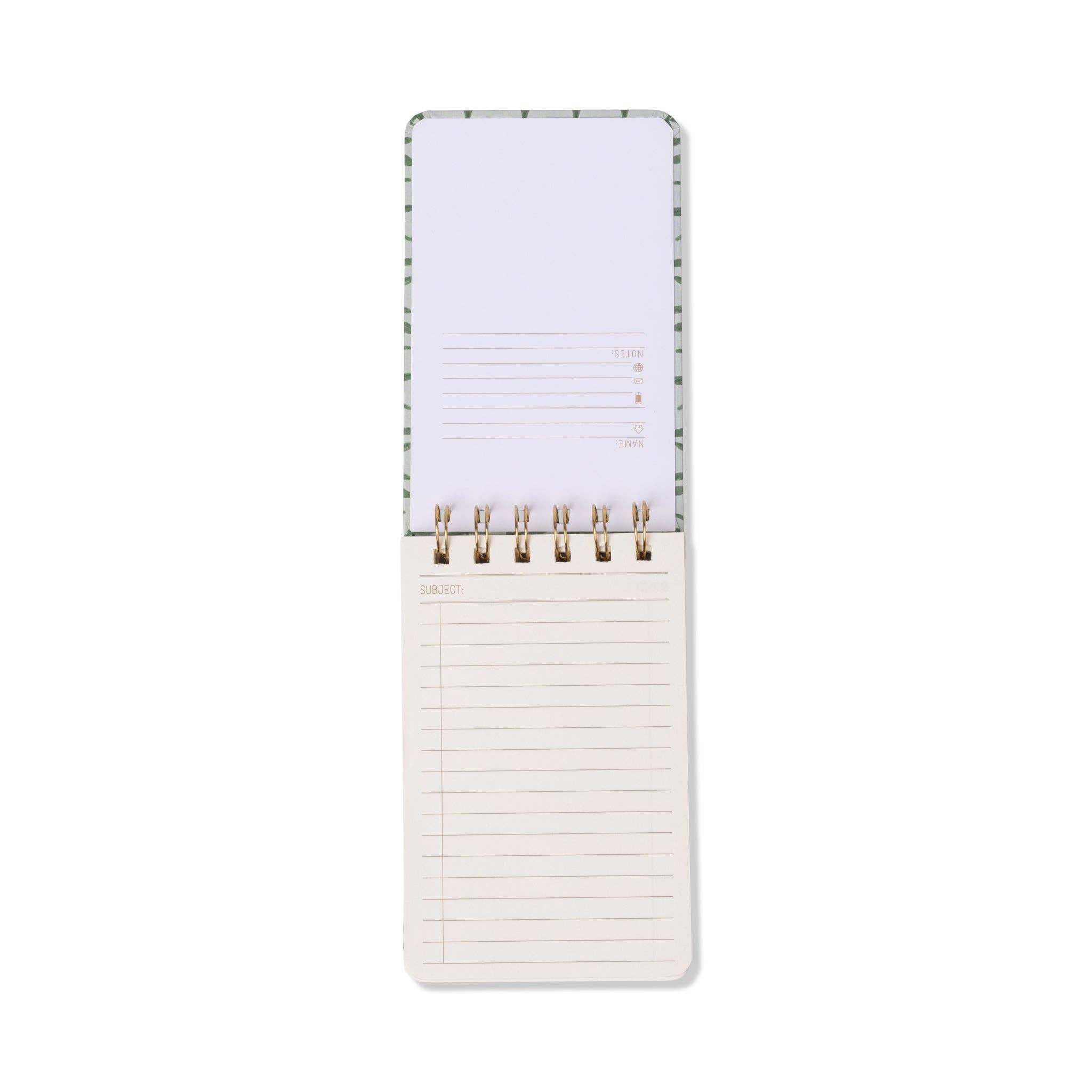 Tulip Twin Wire Flip Notepad - Green Vine