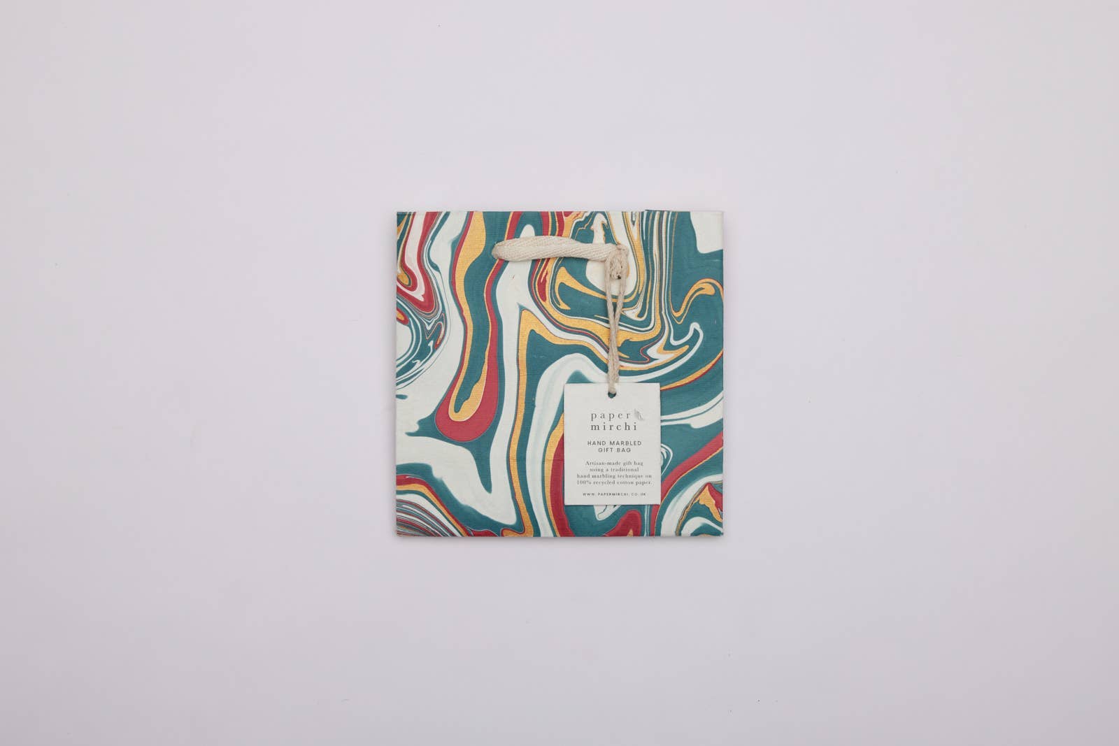 Hand Marbled Gift Bags (Small) - Christmas Splendour