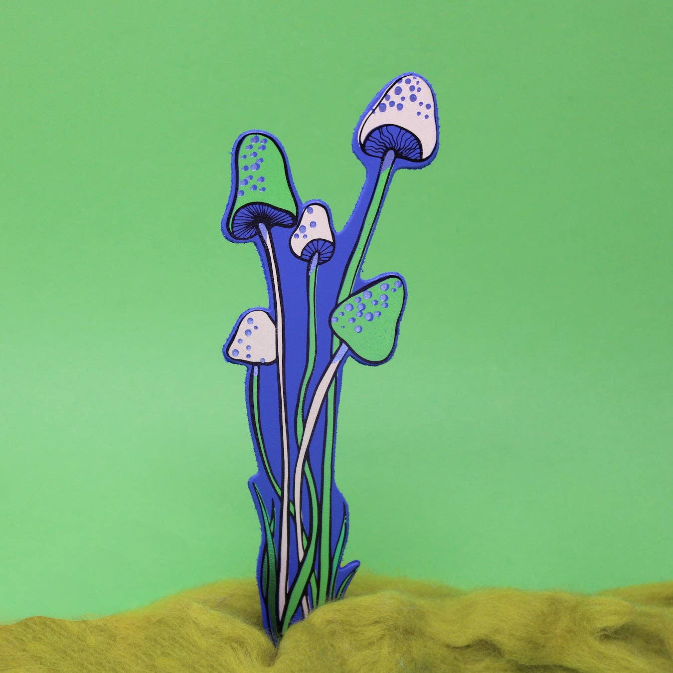 Mushroom Bookmark - Royal Blue