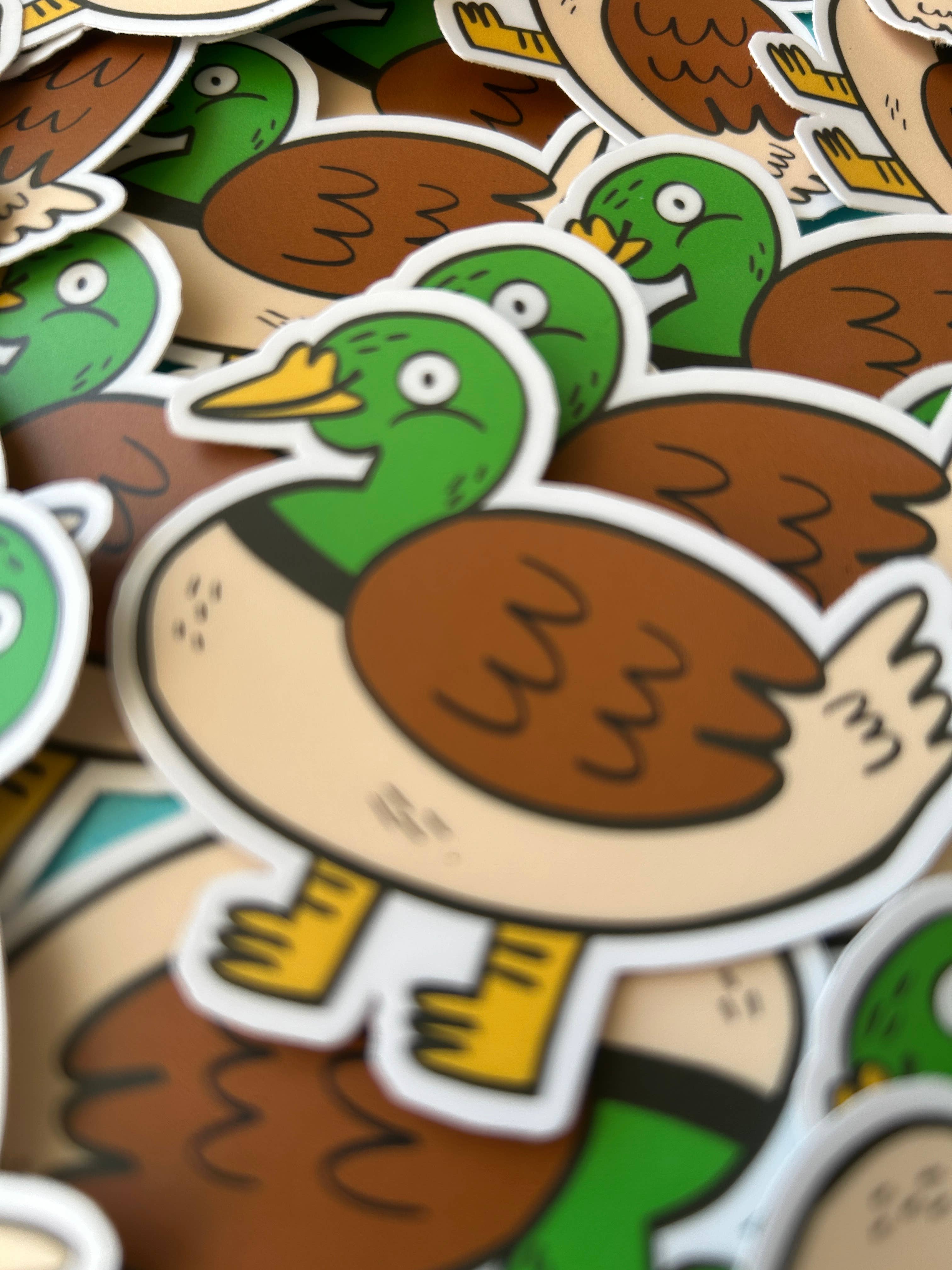 Happy Duck Vinyl Sticker