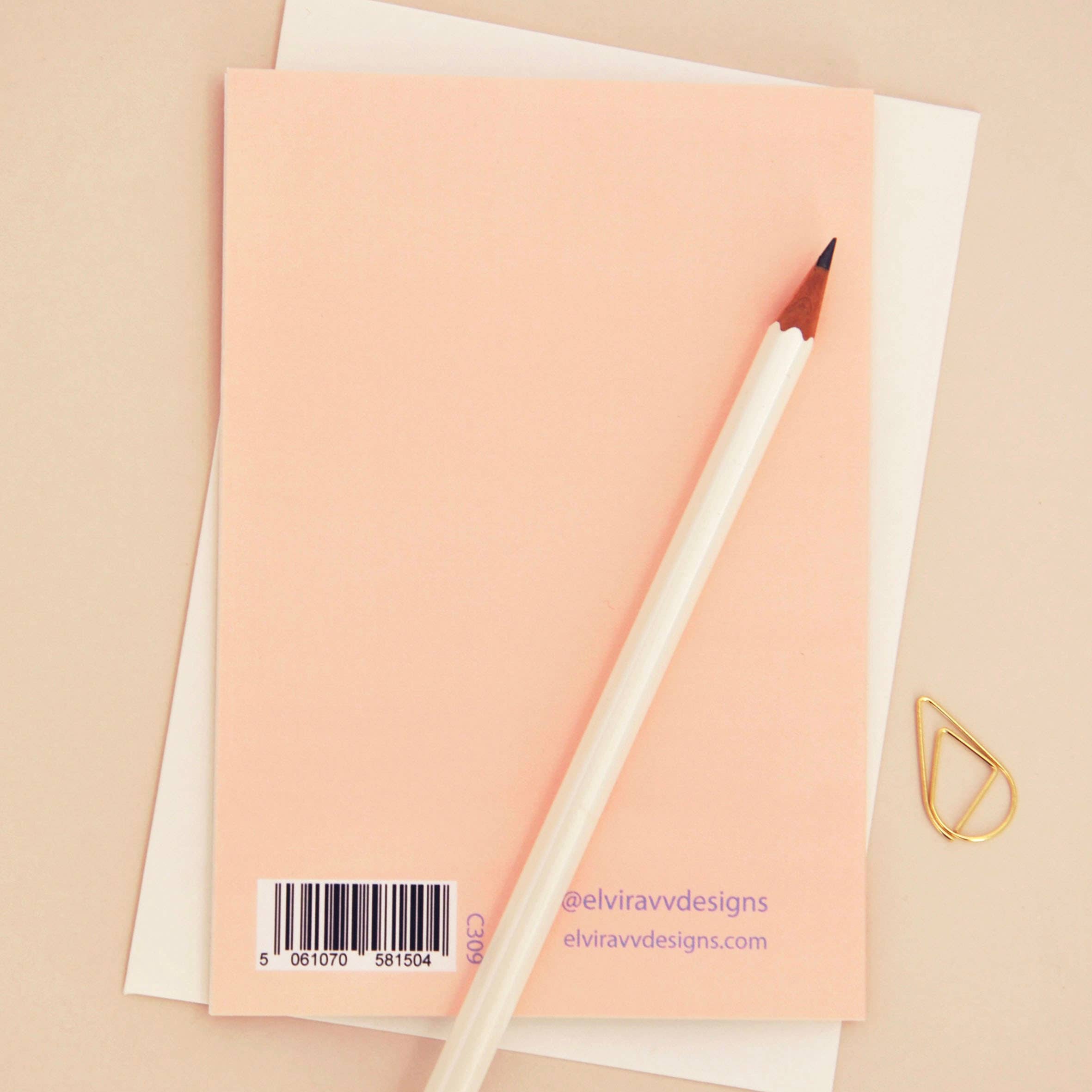 Illustrated Mother’s Day Card in Creamy Pink