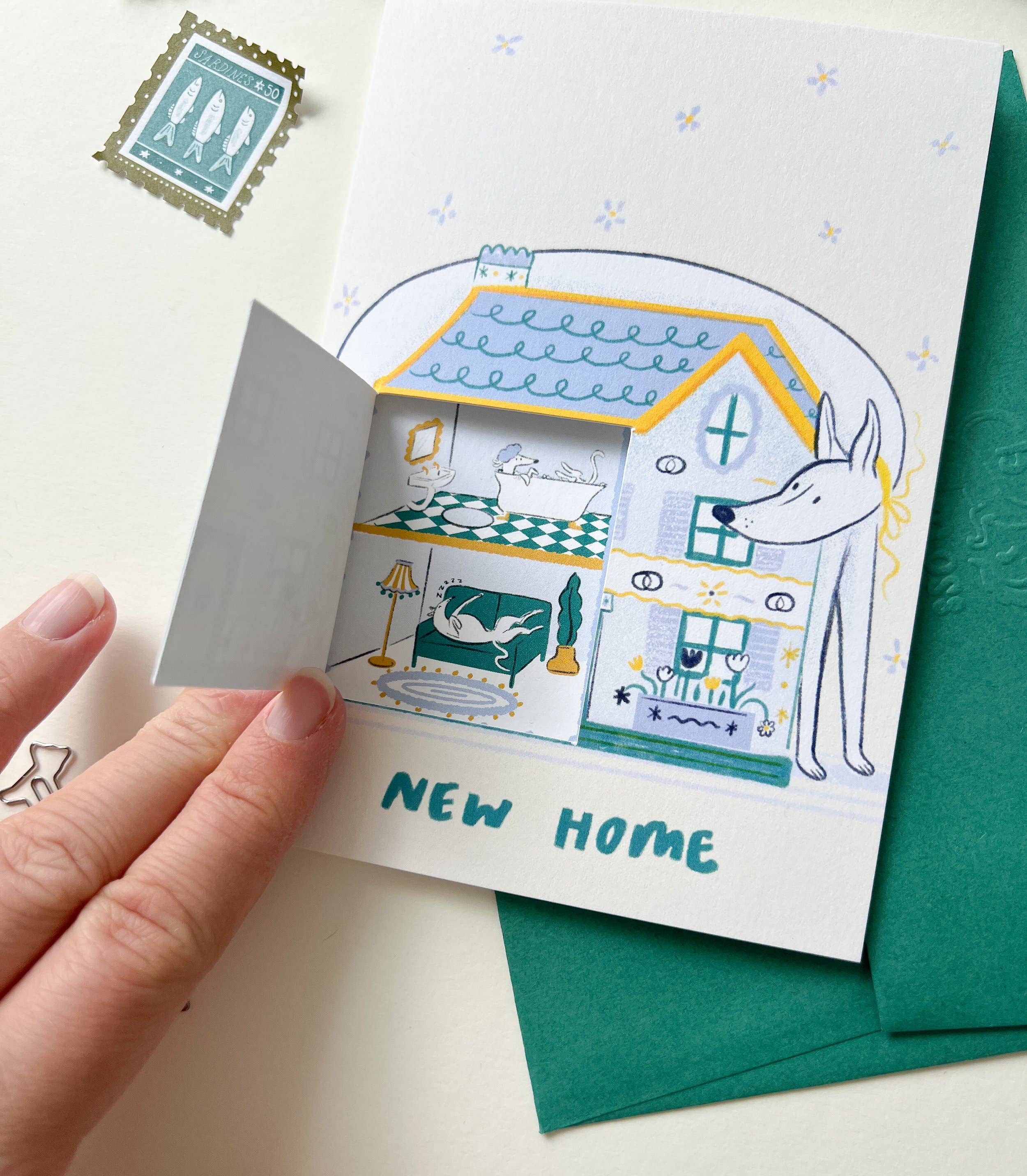 Dolls House New Home Card