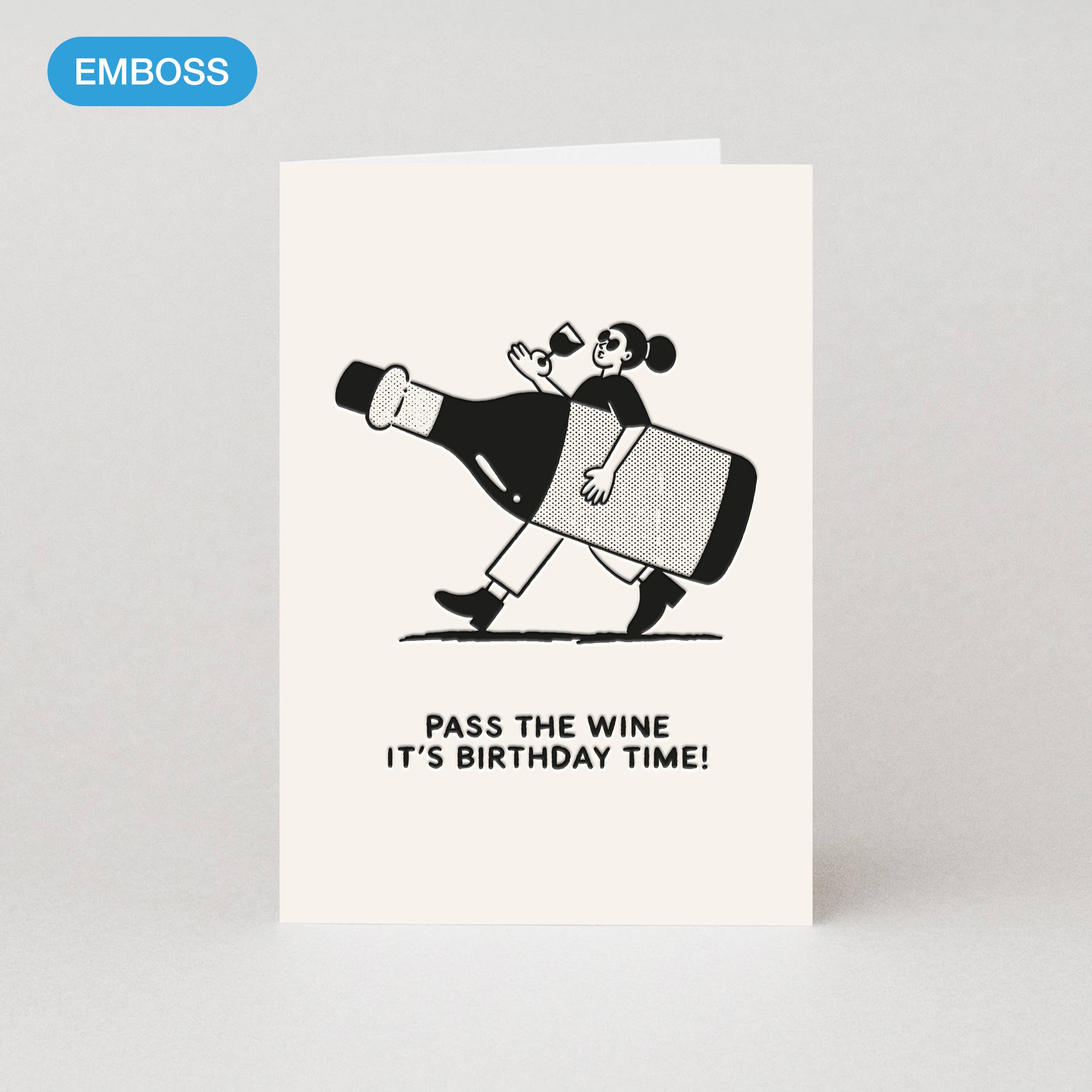 Pass The Wine Birthday Card