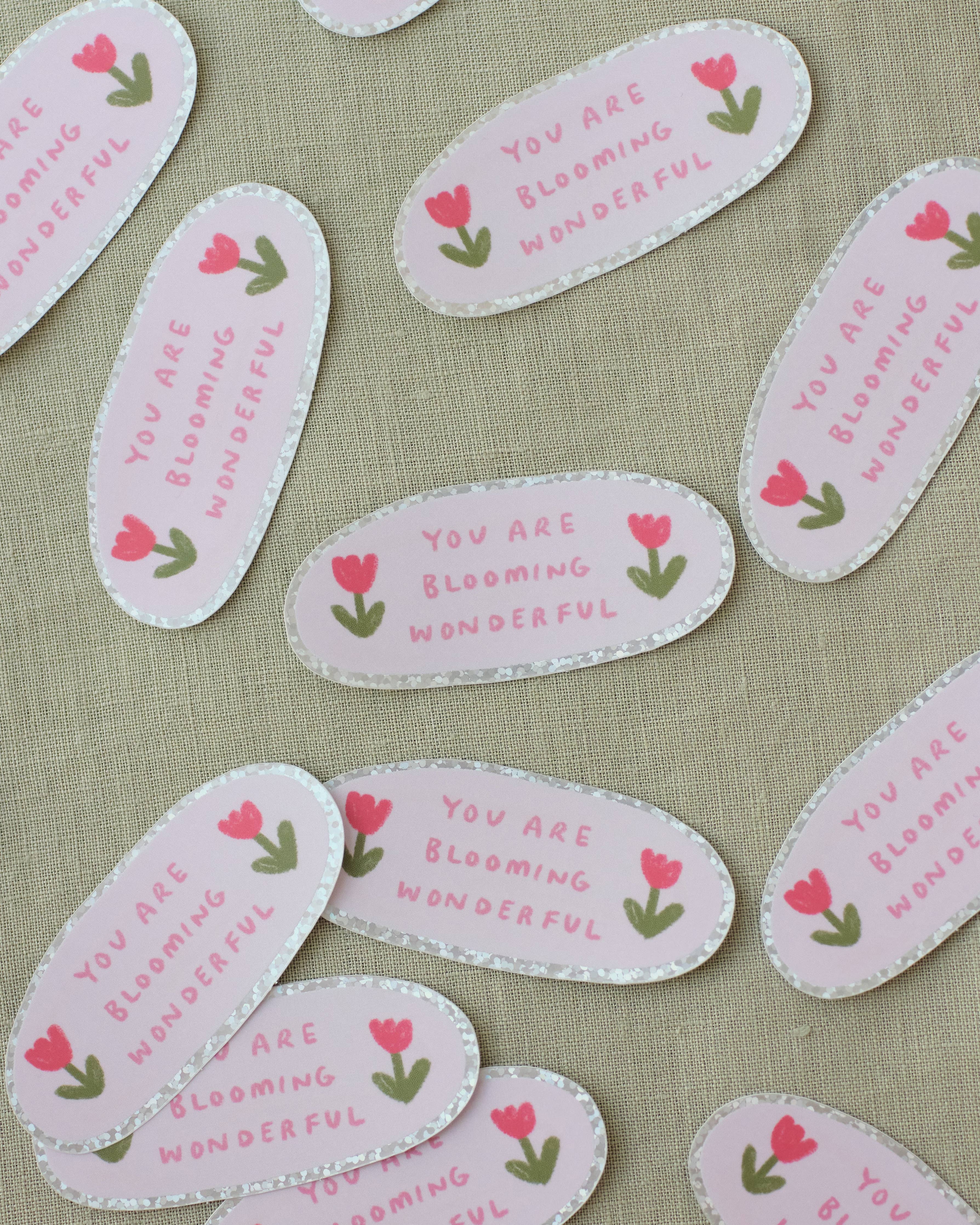 Blooming Wonderful Holographic Sticker