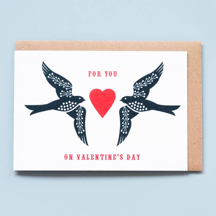 Swallows Valentine's Day Card