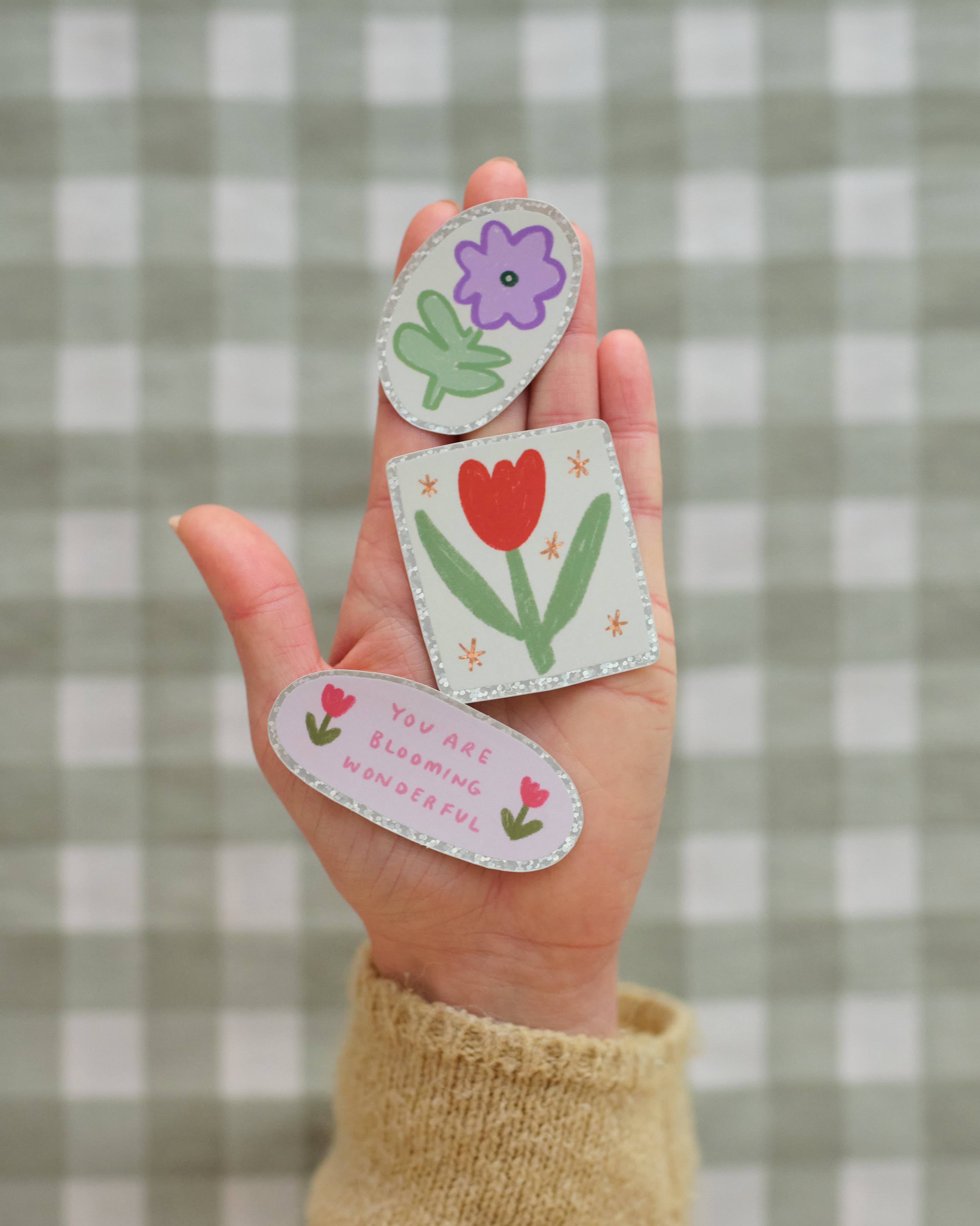 Blooming Wonderful Holographic Sticker