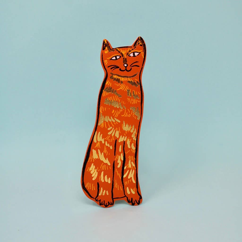 Cat Tails Bookmark - Orange