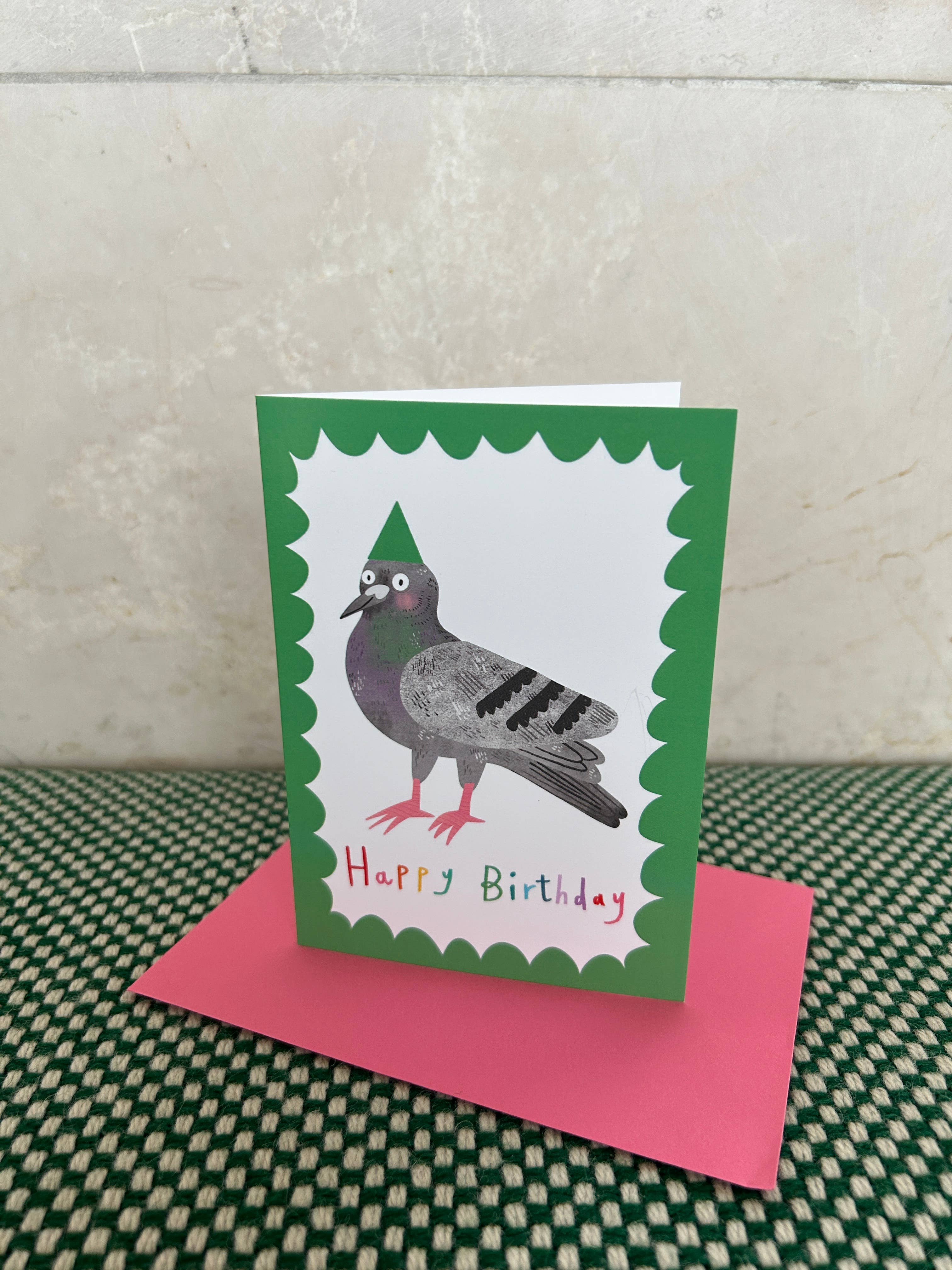 Happy Birthday Pigeon A6 Greeting Card