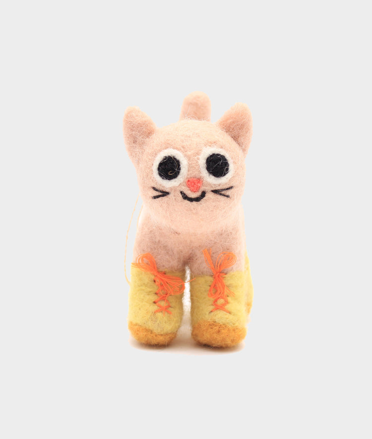 Lucy Cat In Boots Felt Decoration