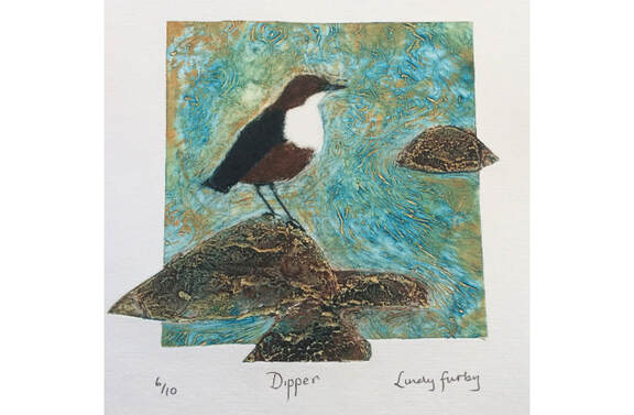 Dipper Collagraph Print by Lindy Furby | Curiouser