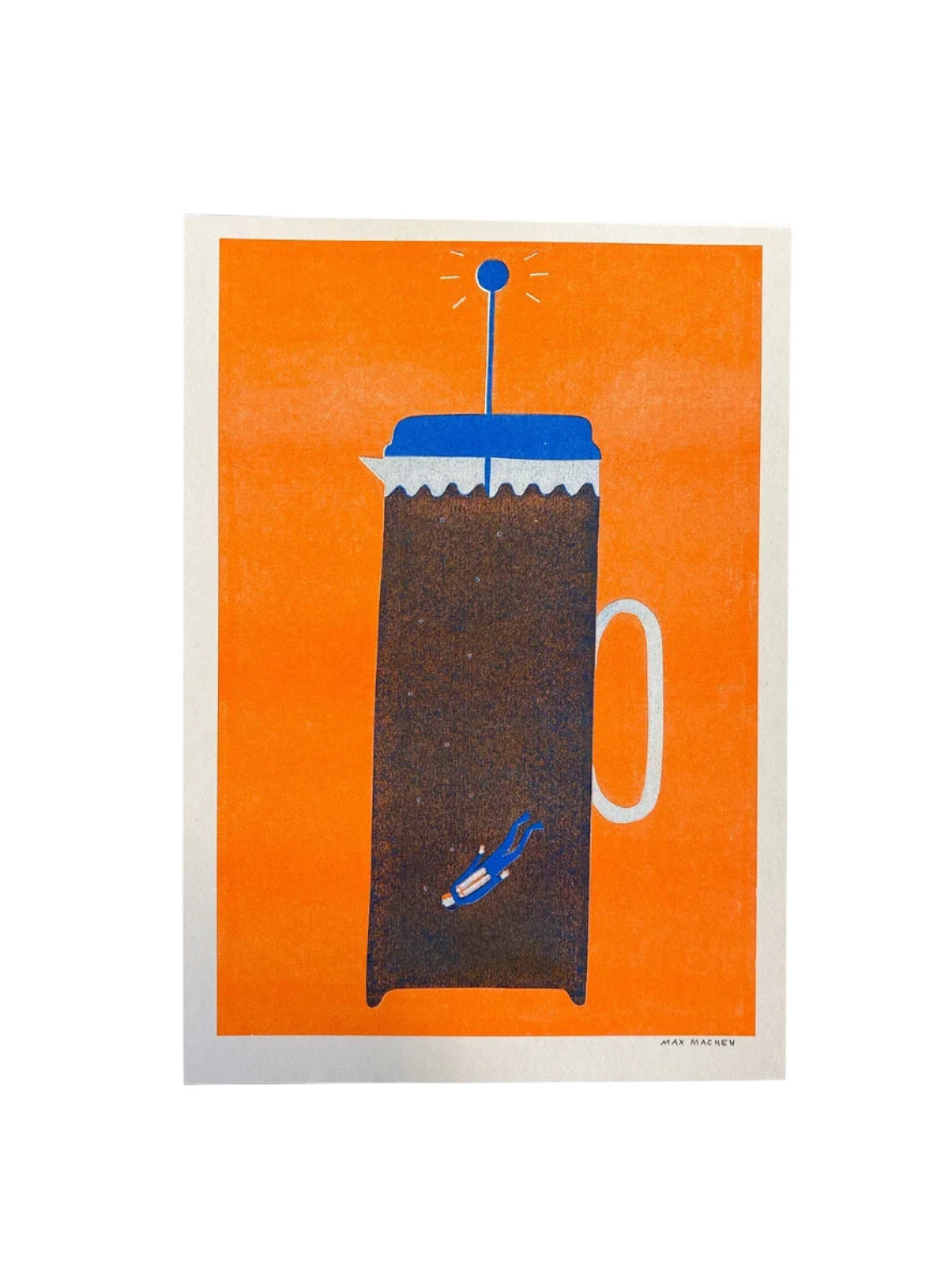 Diver In Coffee Art Print