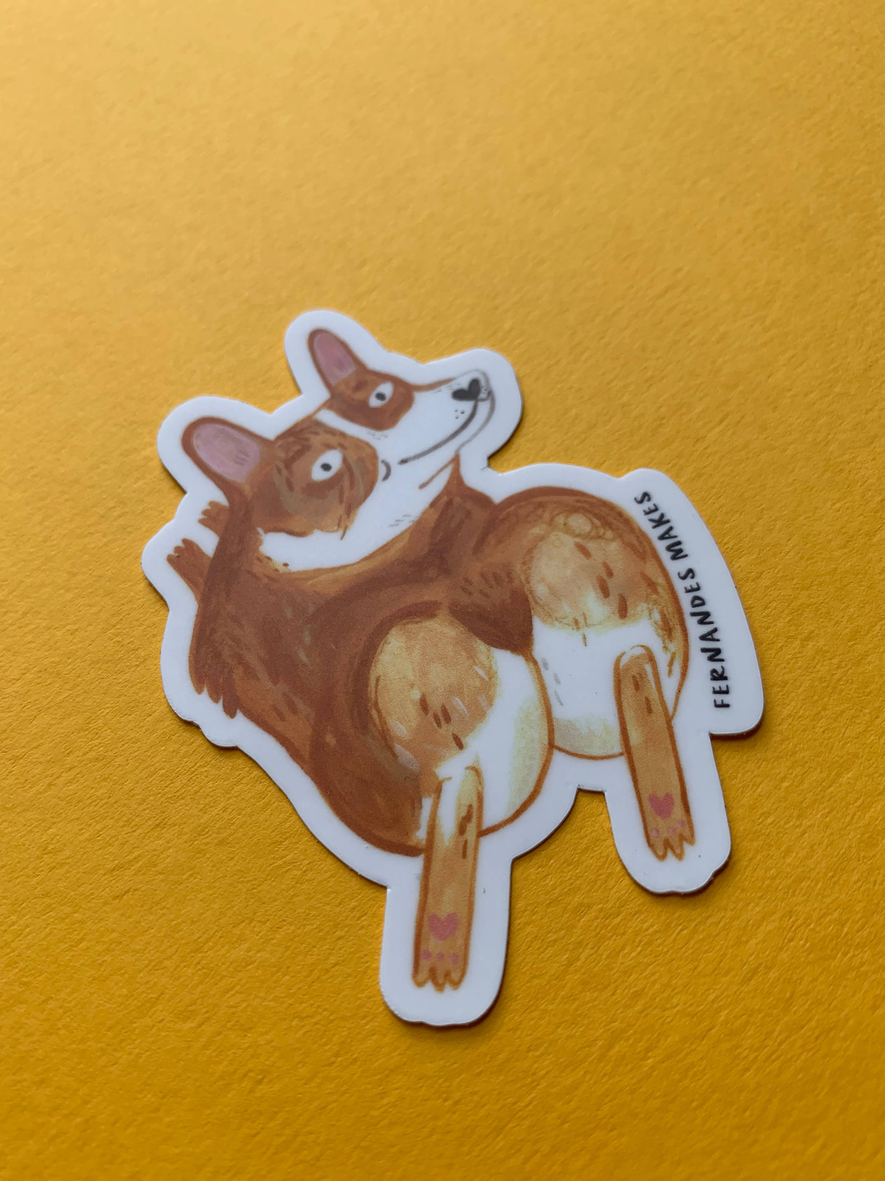 Playful Queens Corgi Dog Vinyl Sticker