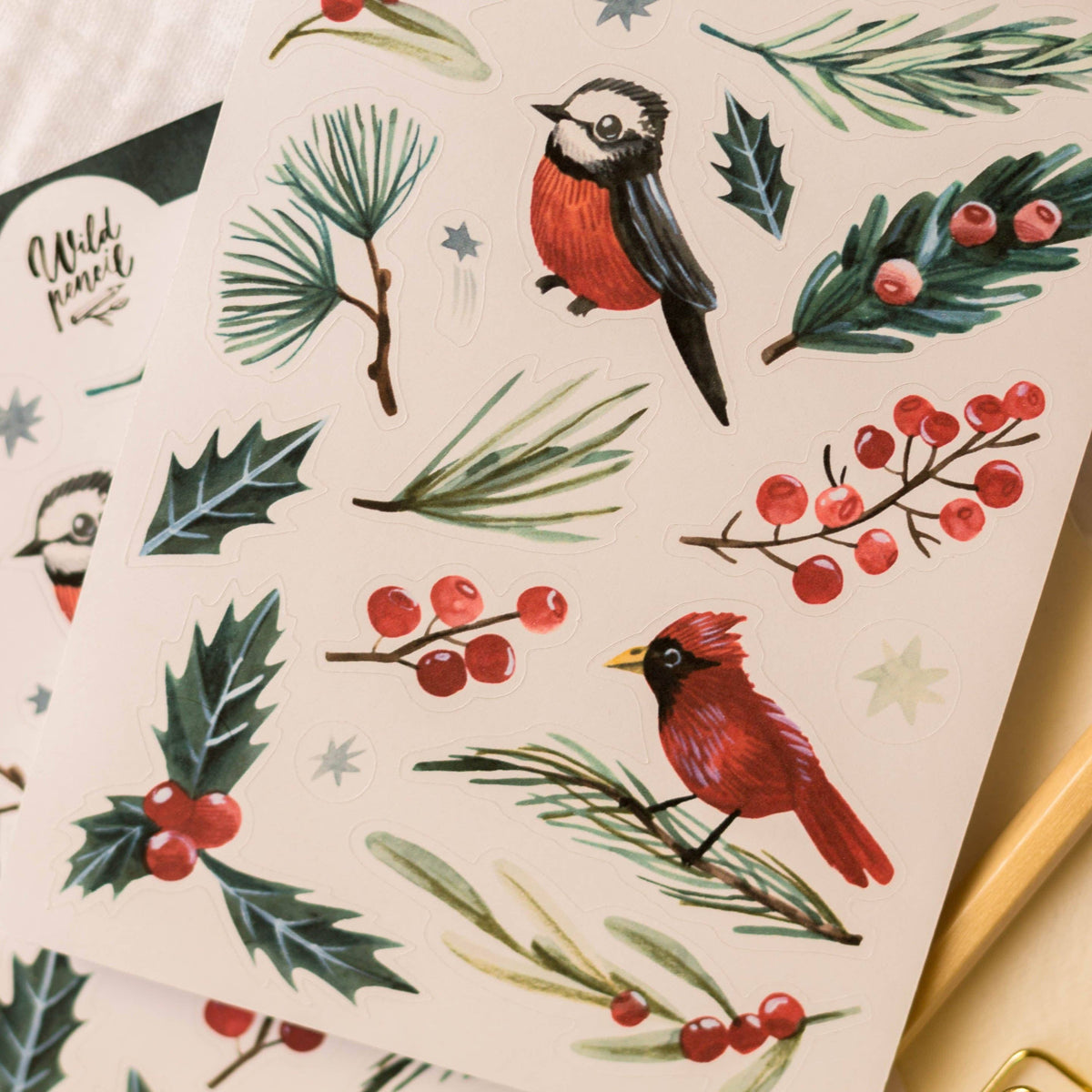 Christmas Flora Sticker Sheet