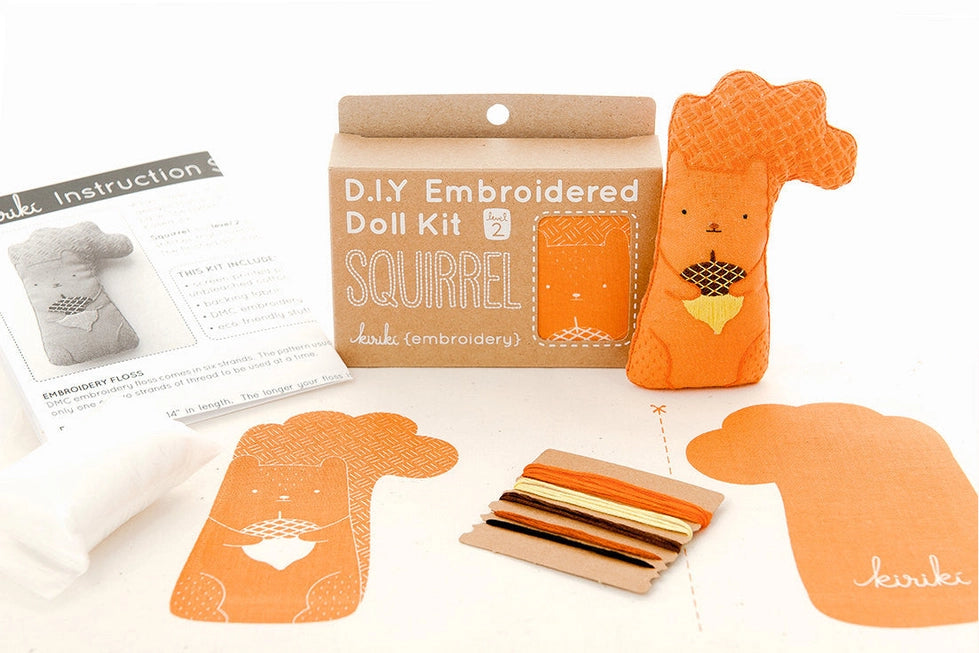 Squirrel Embroidery Kit