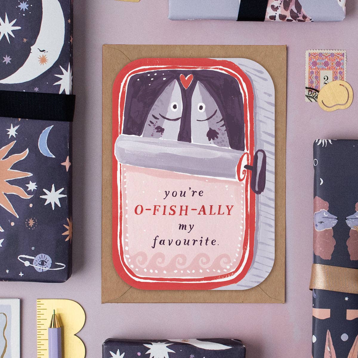 Sardines You're My Favourite Die-Cut Card