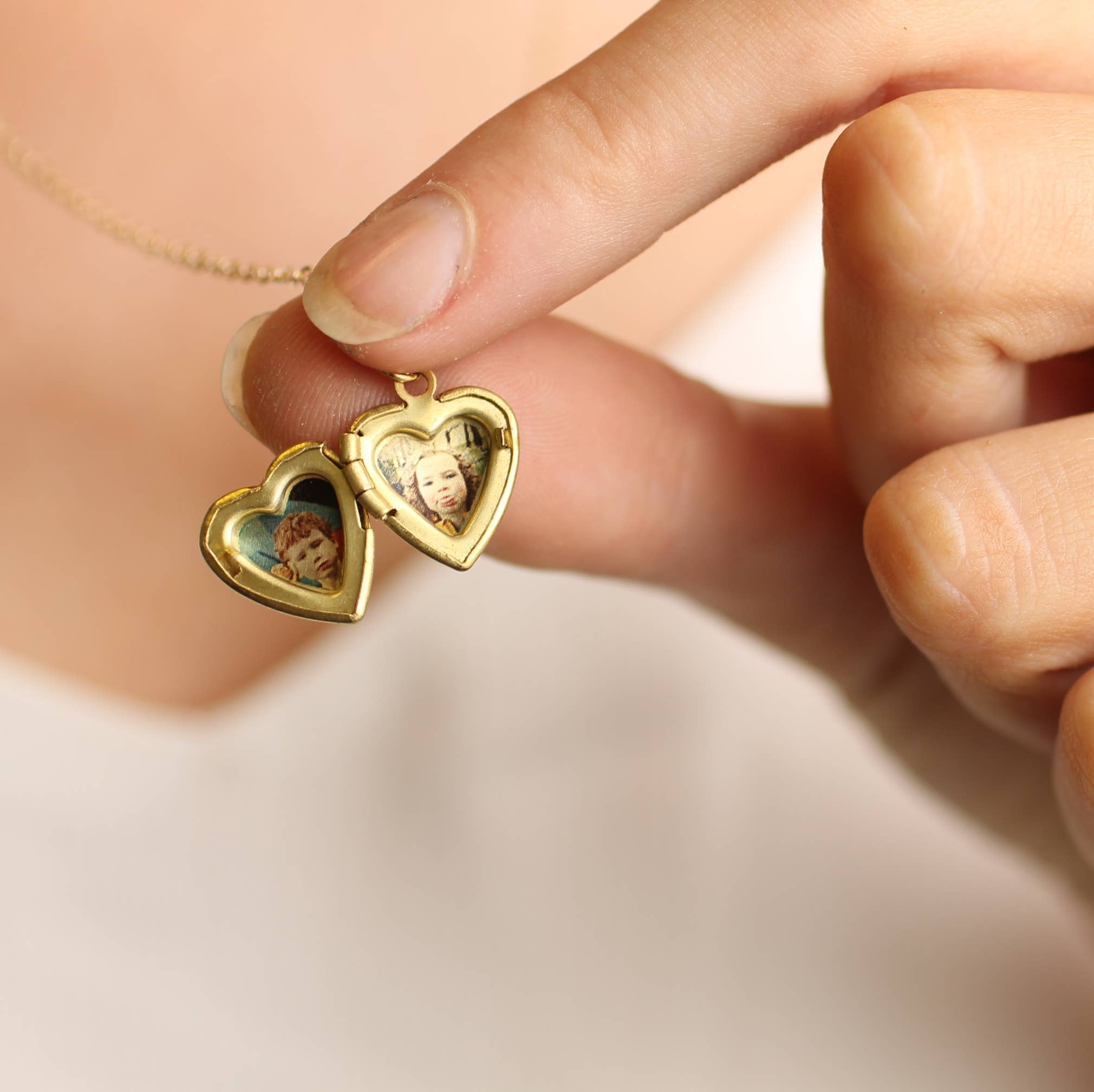 Tiny Heart Locket Necklace