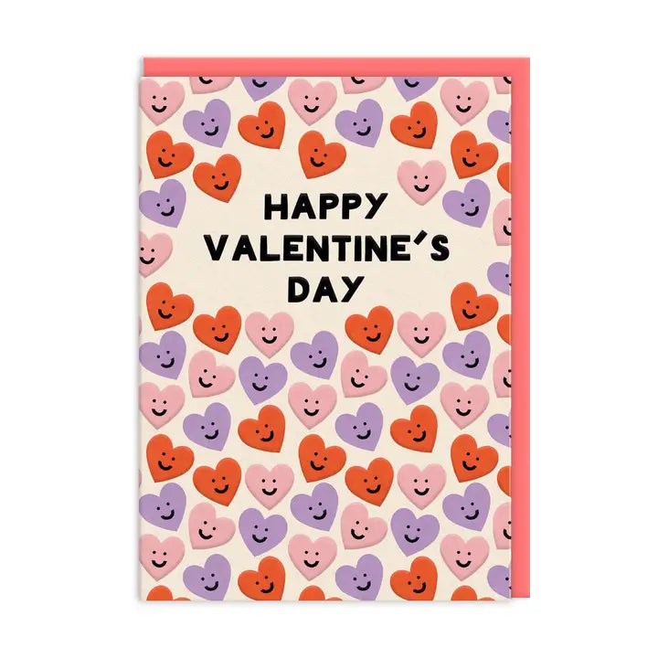 Heart Faces Valentine's Day Card