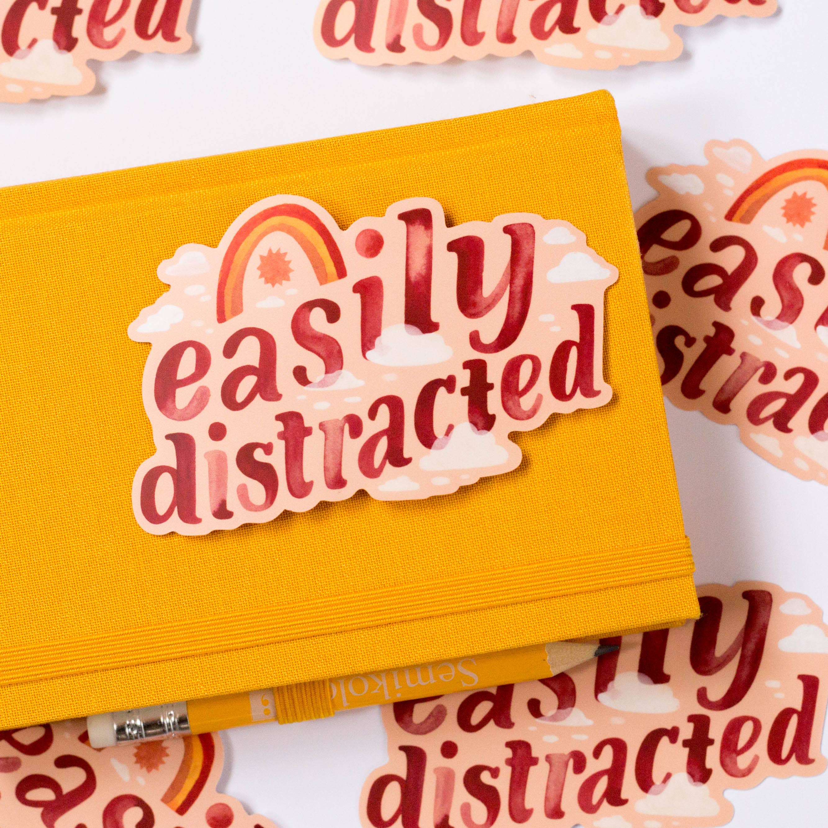 Easily Distracted Vinyl Sticker