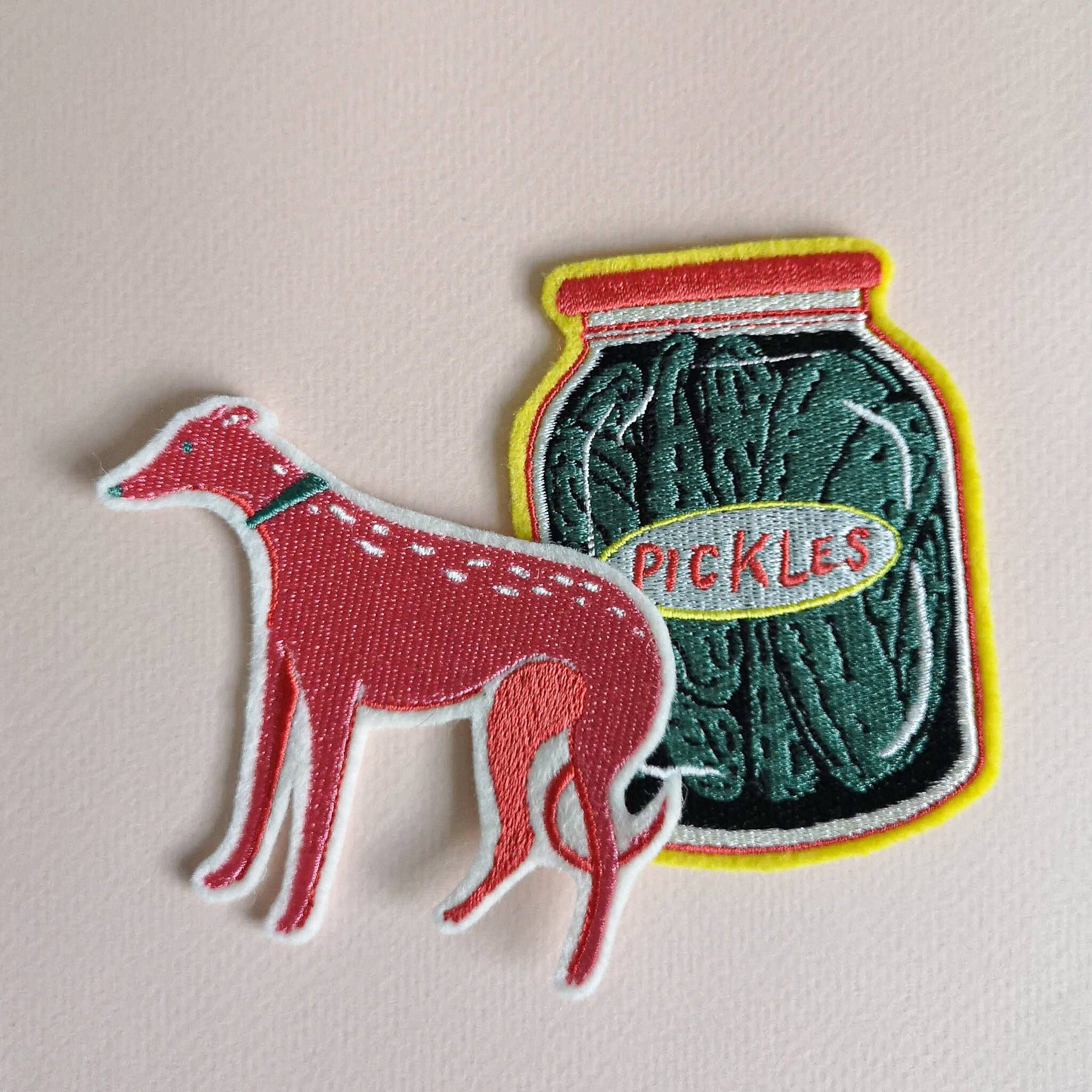Pickle Jar Embroidered Patch