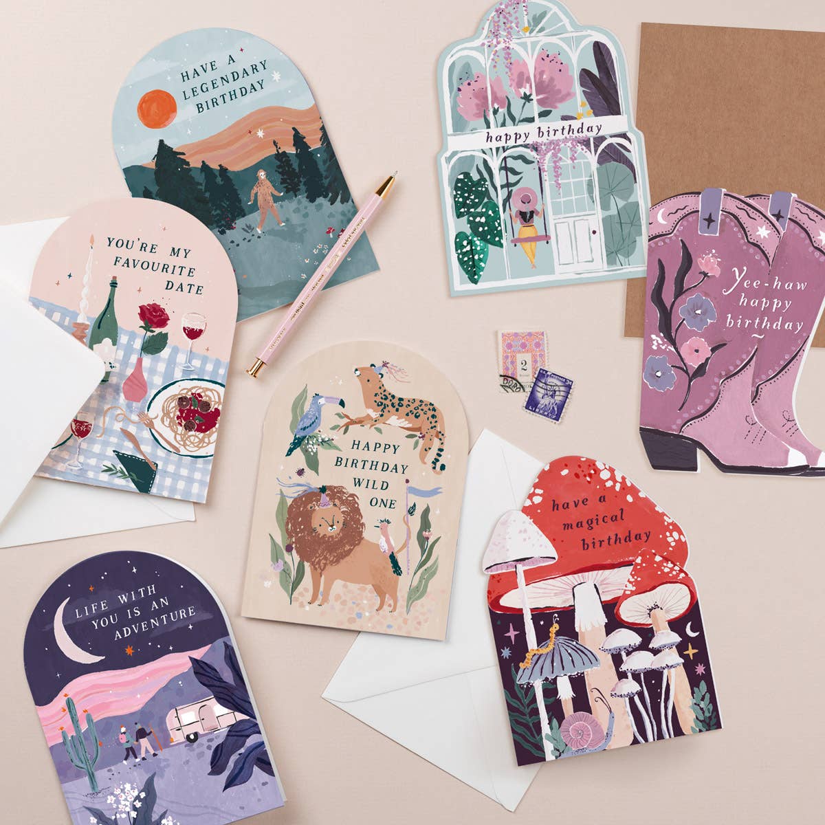 Mushroom Birthday Die-Cut Card