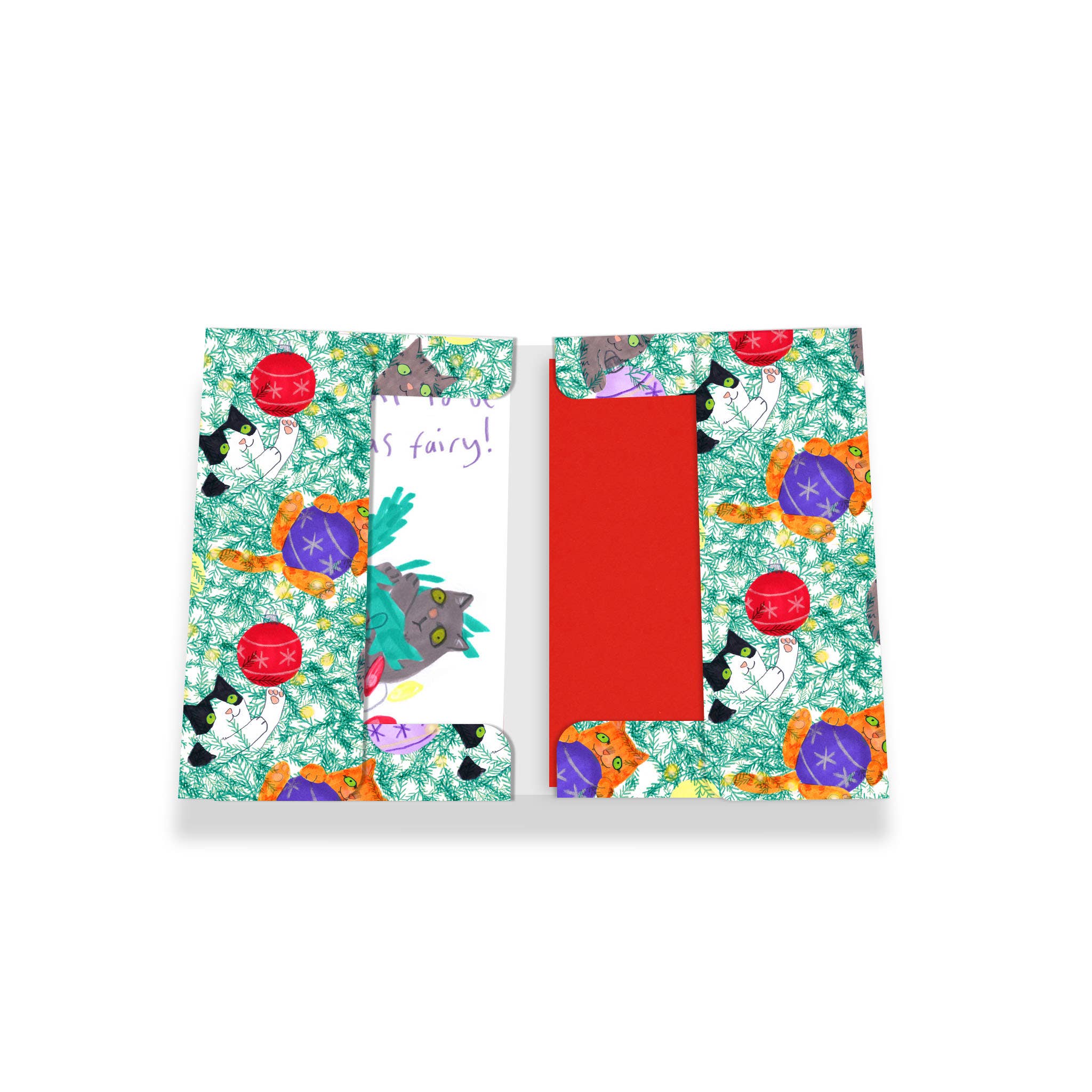 Pack Of Ten Catty Christmas Cards