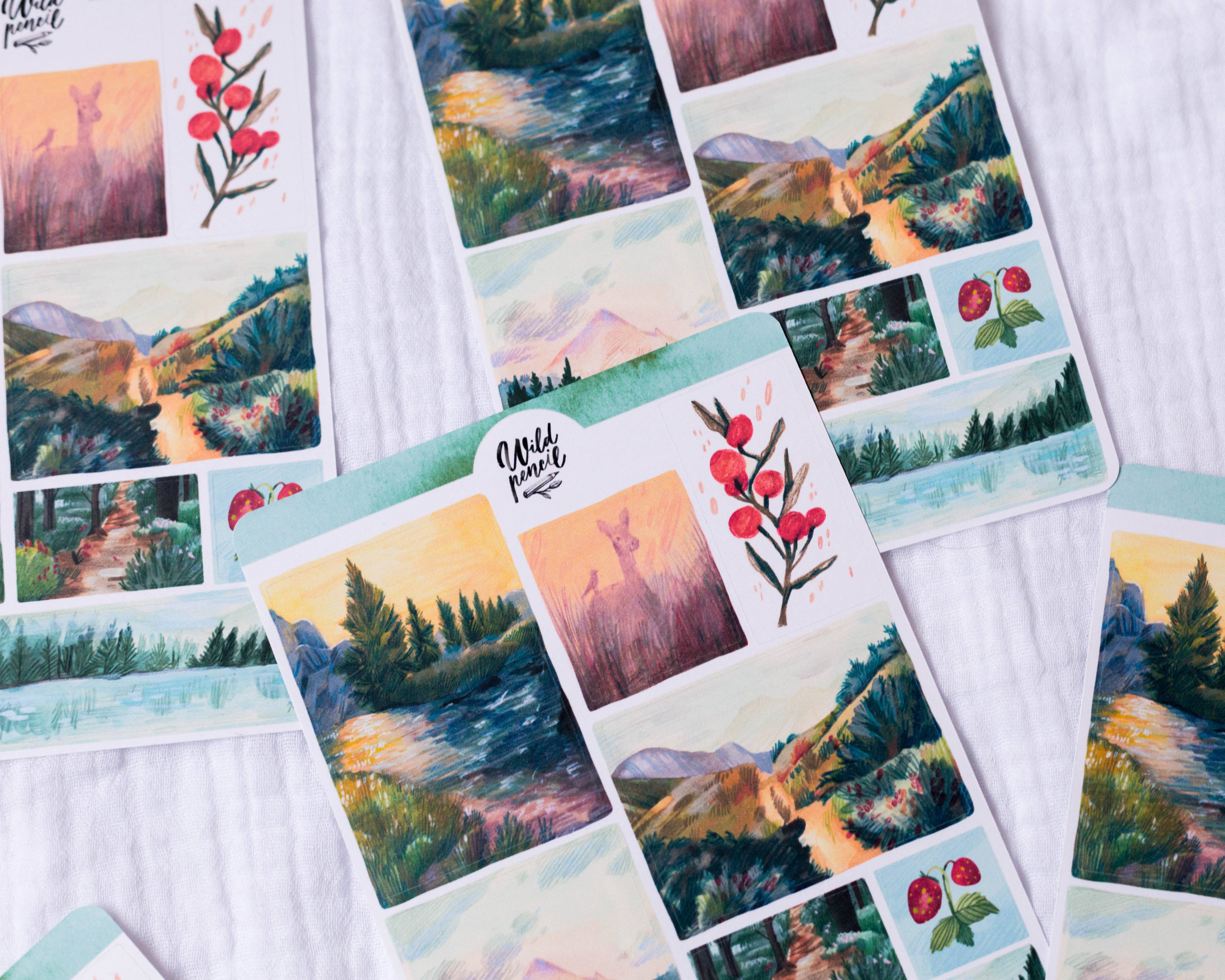 Forest Landscapes Sticker Sheet