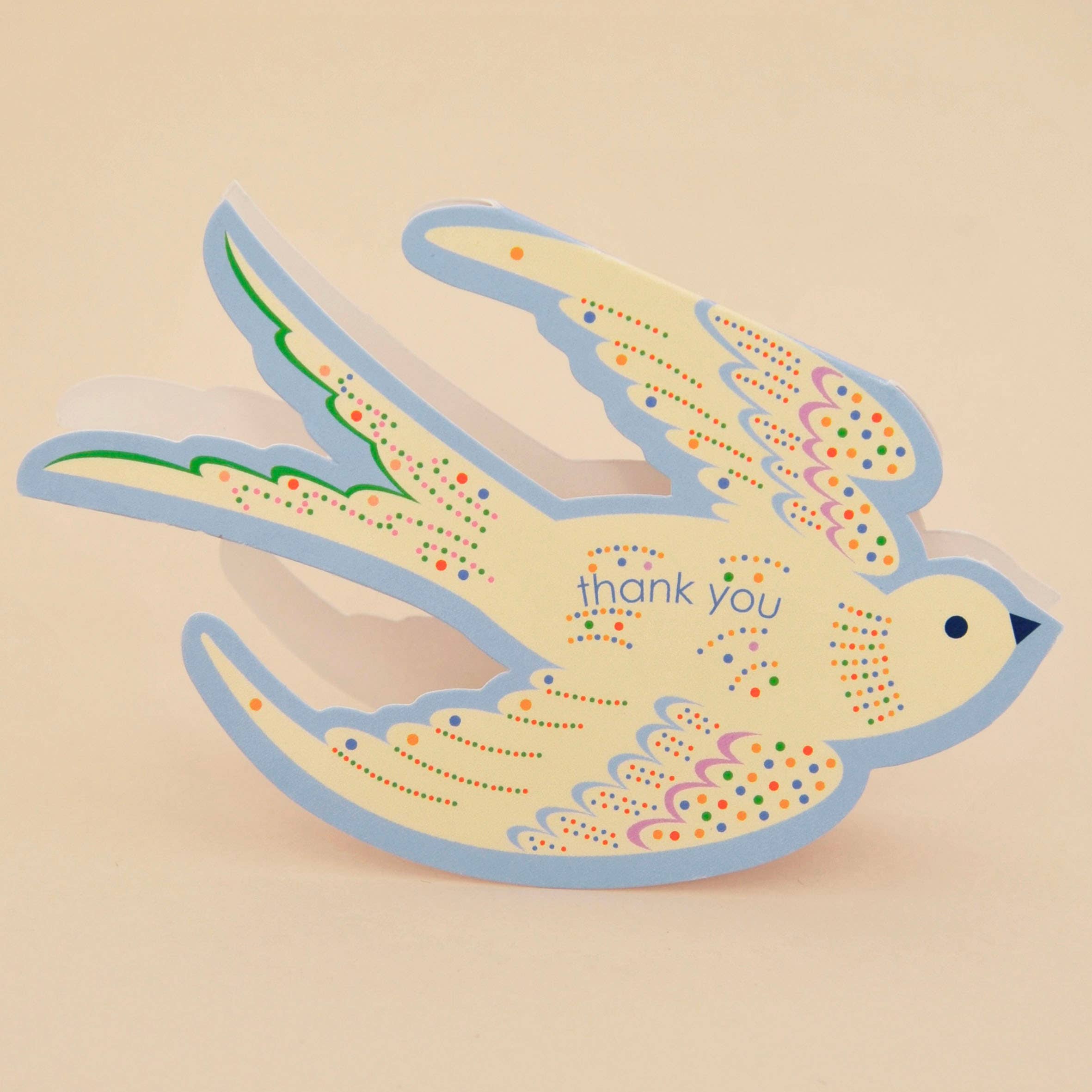 Thank You Die Cut Rocking Bird Keepsake Card