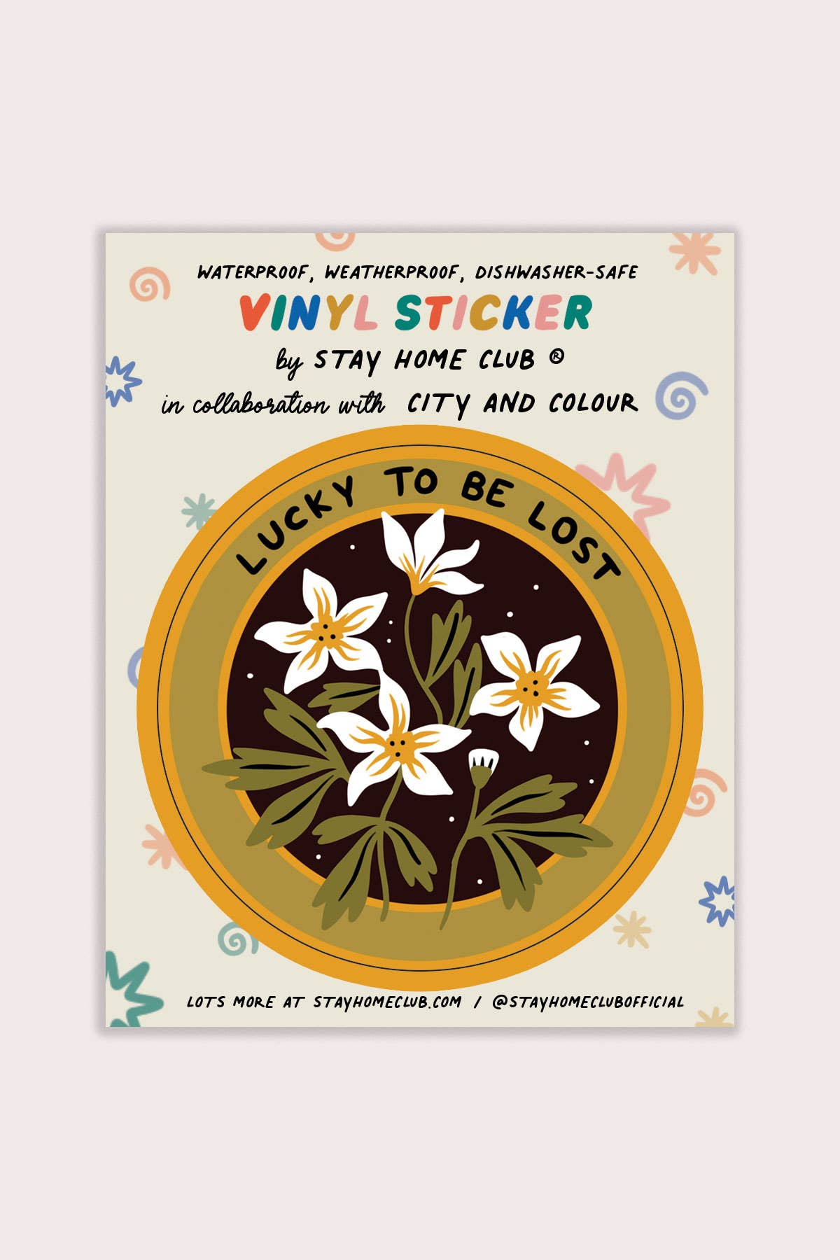 Lucky To Be Lost Vinyl Sticker