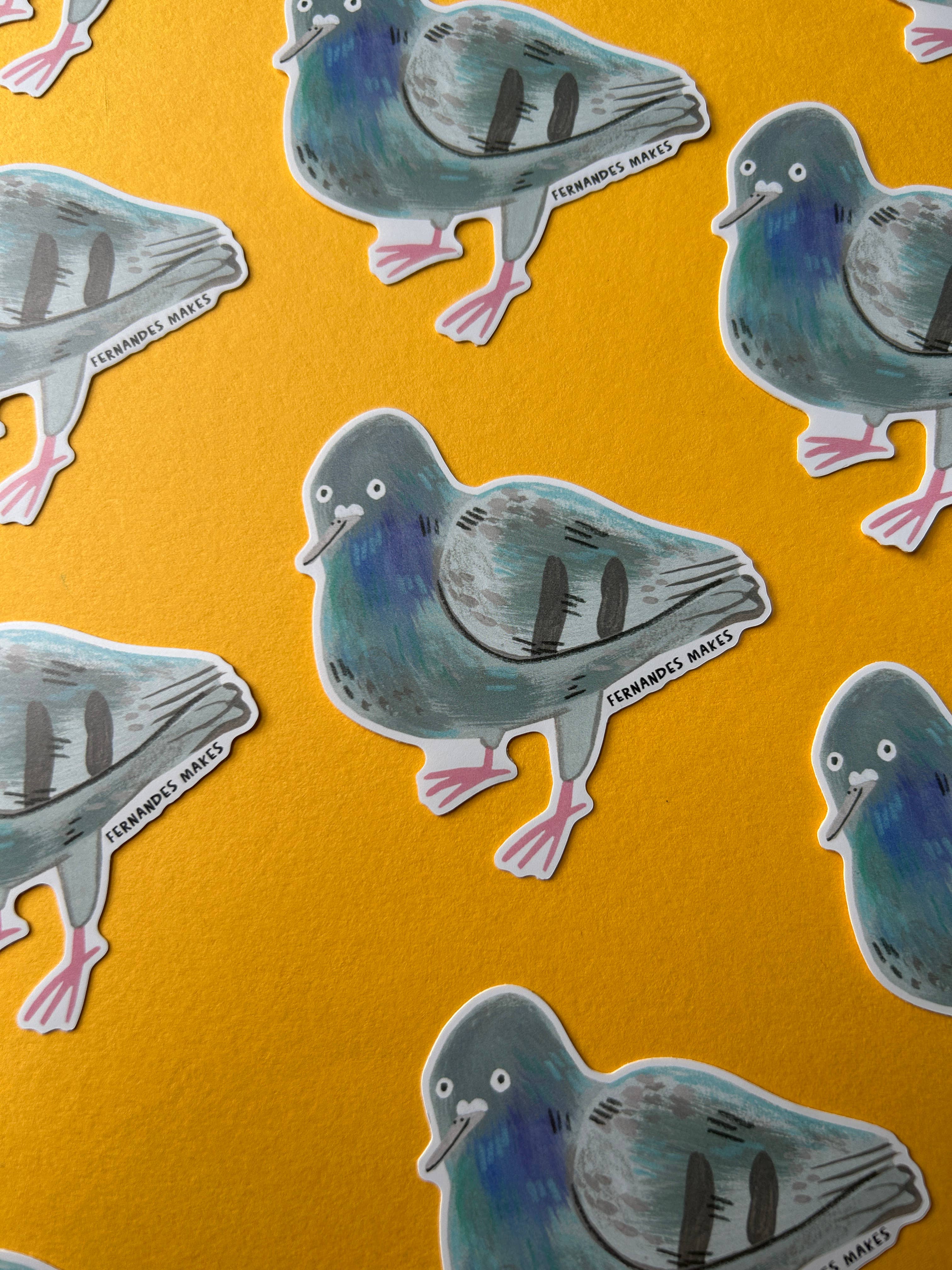 Reginald The Pigeon Vinyl Sticker