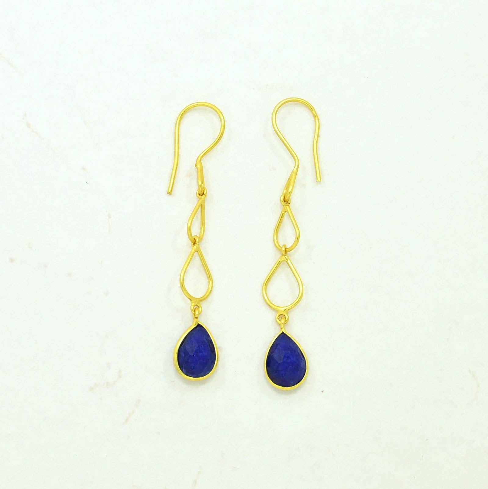 Cecily Hook Earring - Blue Sillimanite