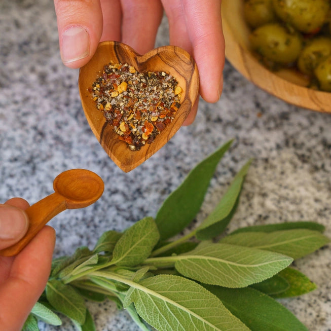 Small Heart Shaped Olive Wood Bowl