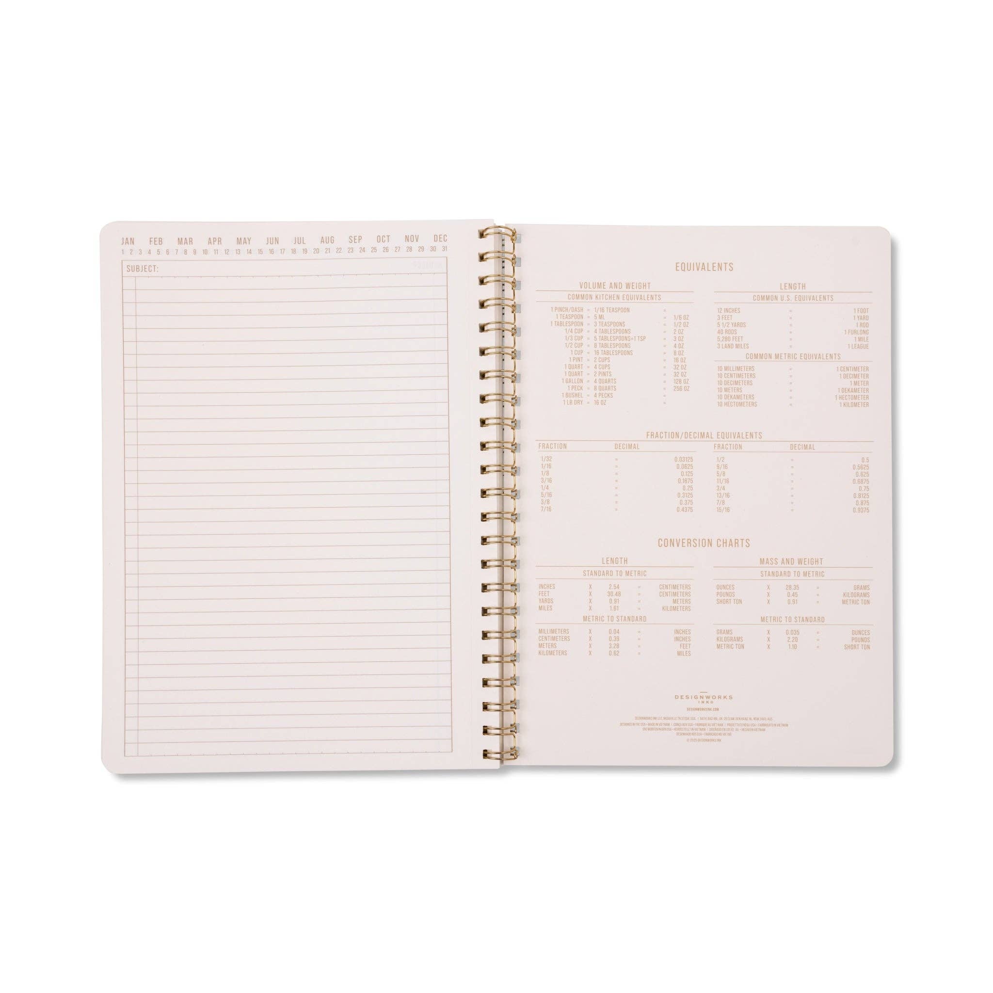 Tulip A4 Twin Wire Notebook - Green Vine